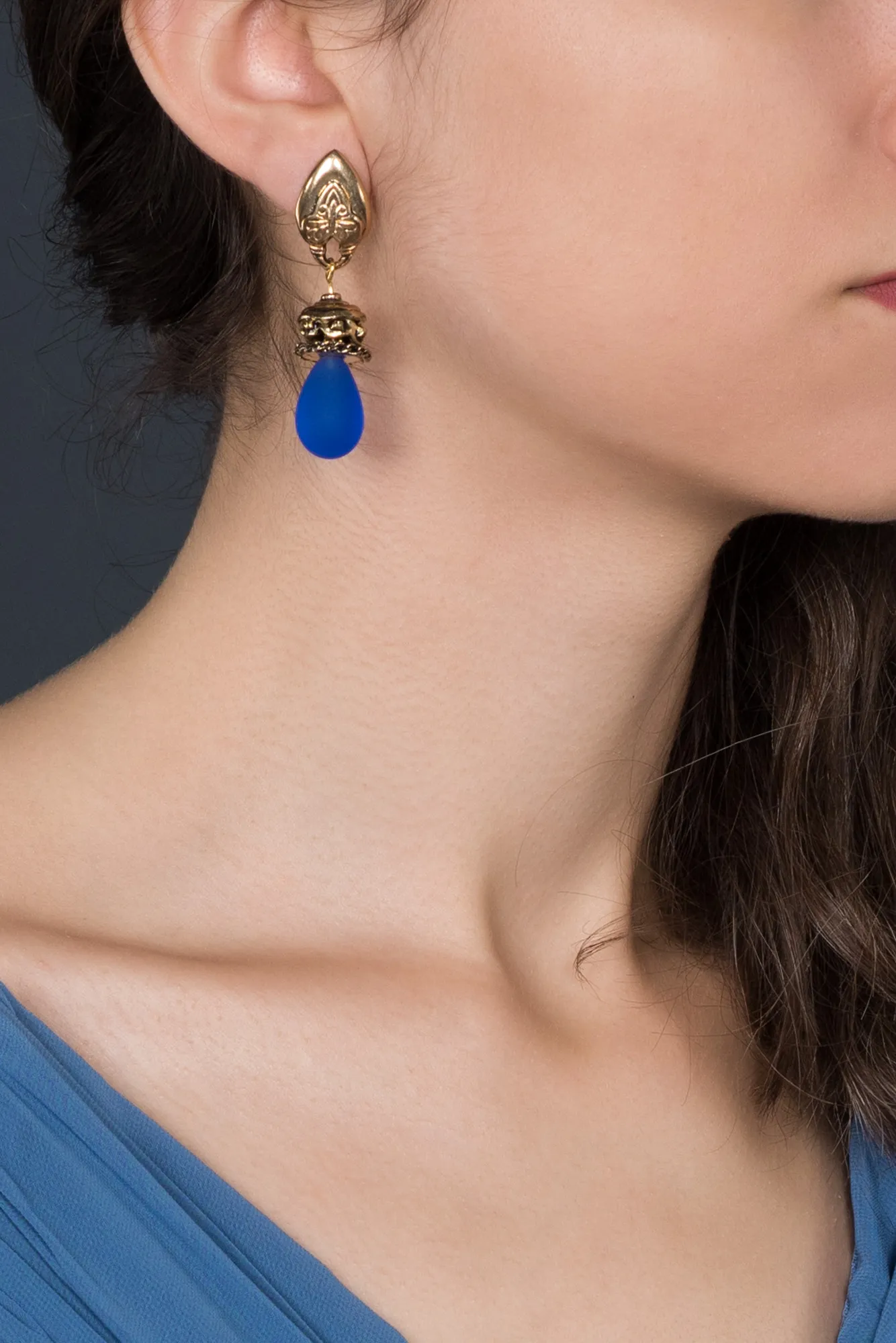 Sax Blue-Earring BJ259