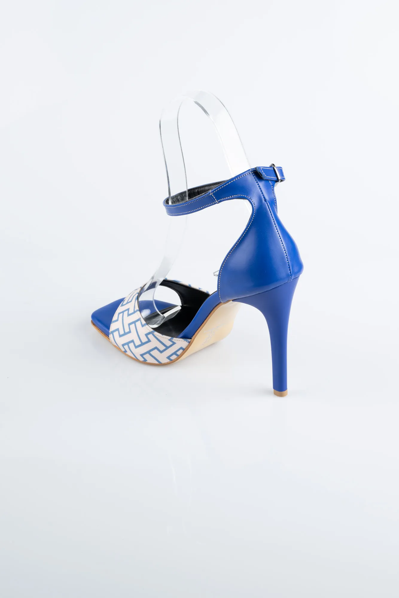 Sax Blue-Leather Evening Shoe AB8004