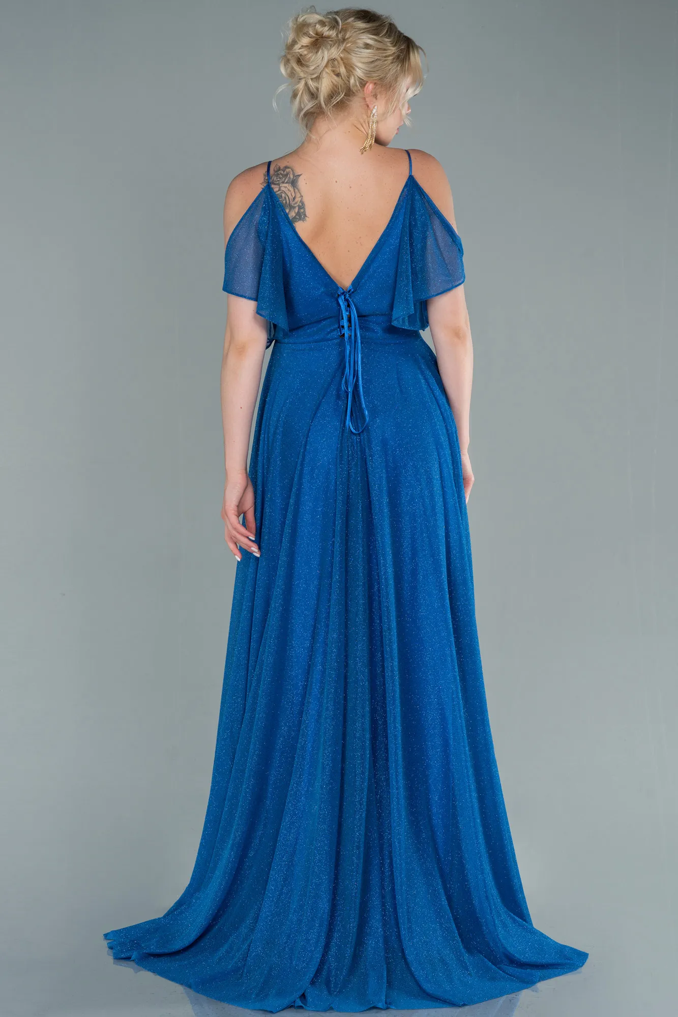 Sax Blue-Long Evening Dress ABU2484