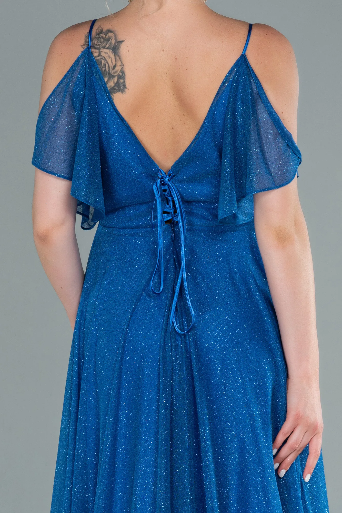 Sax Blue-Long Evening Dress ABU2484