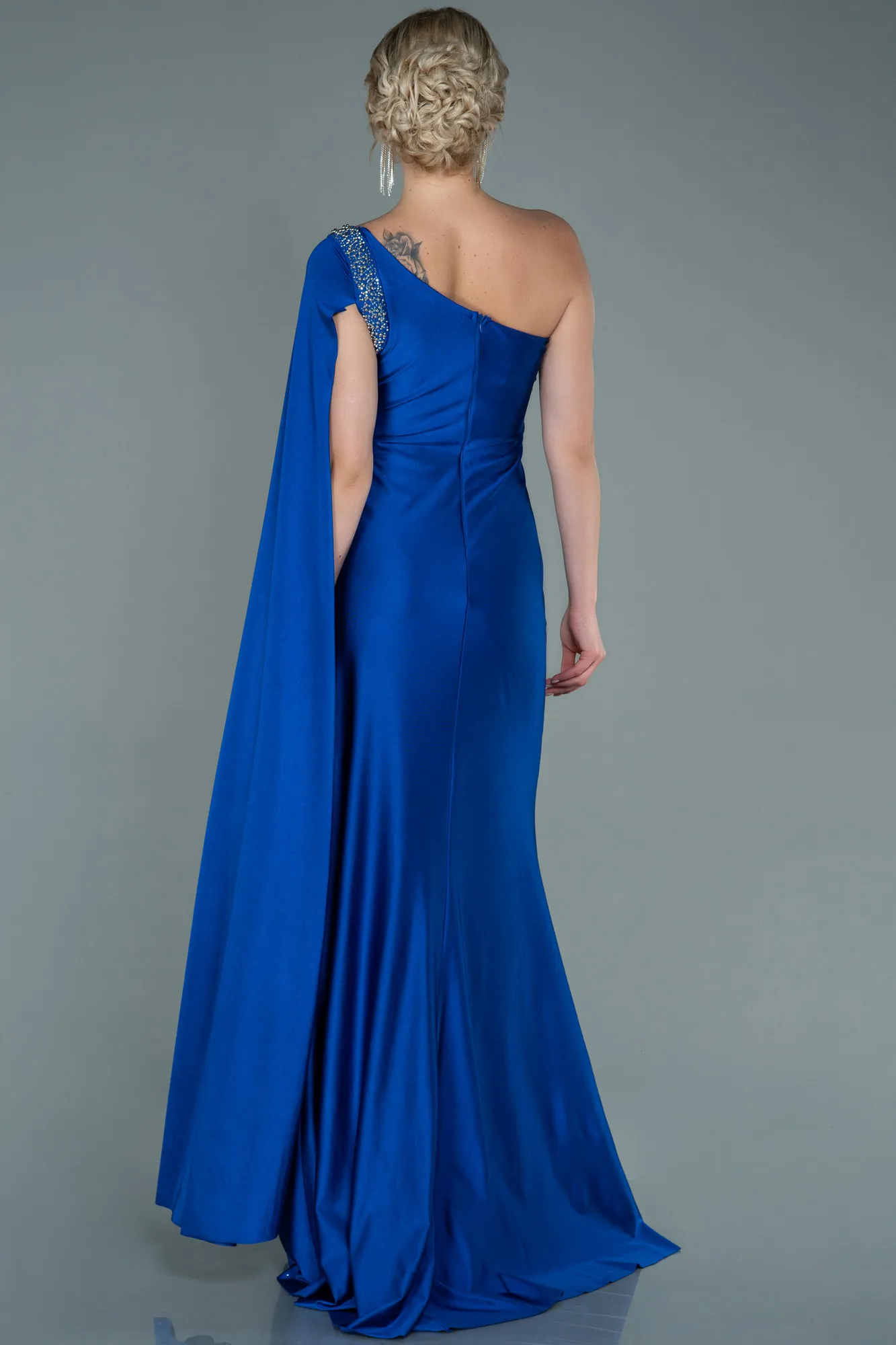 Sax Blue-Long Evening Dress ABU2663