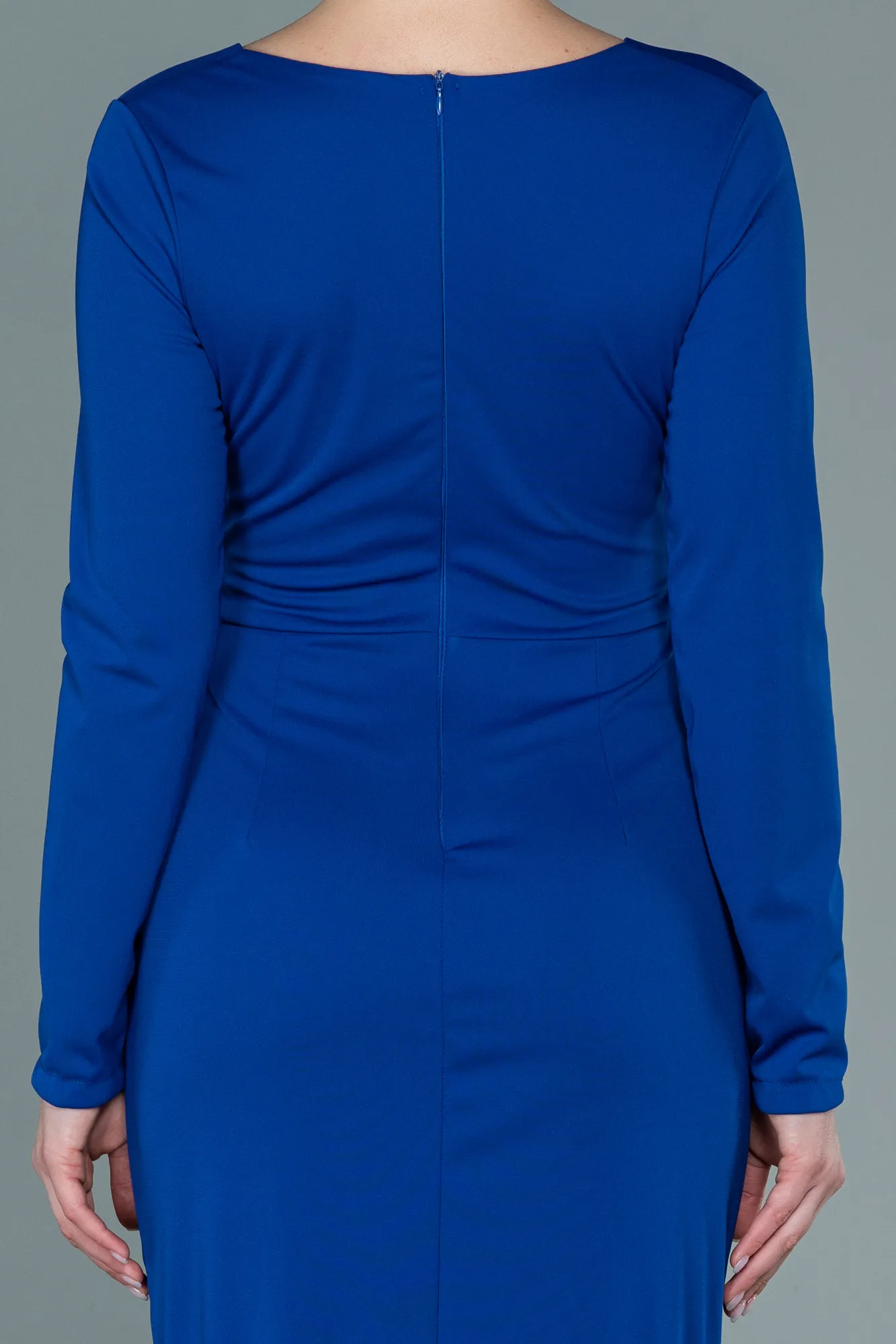 Sax Blue-Long Evening Dress ABU2691