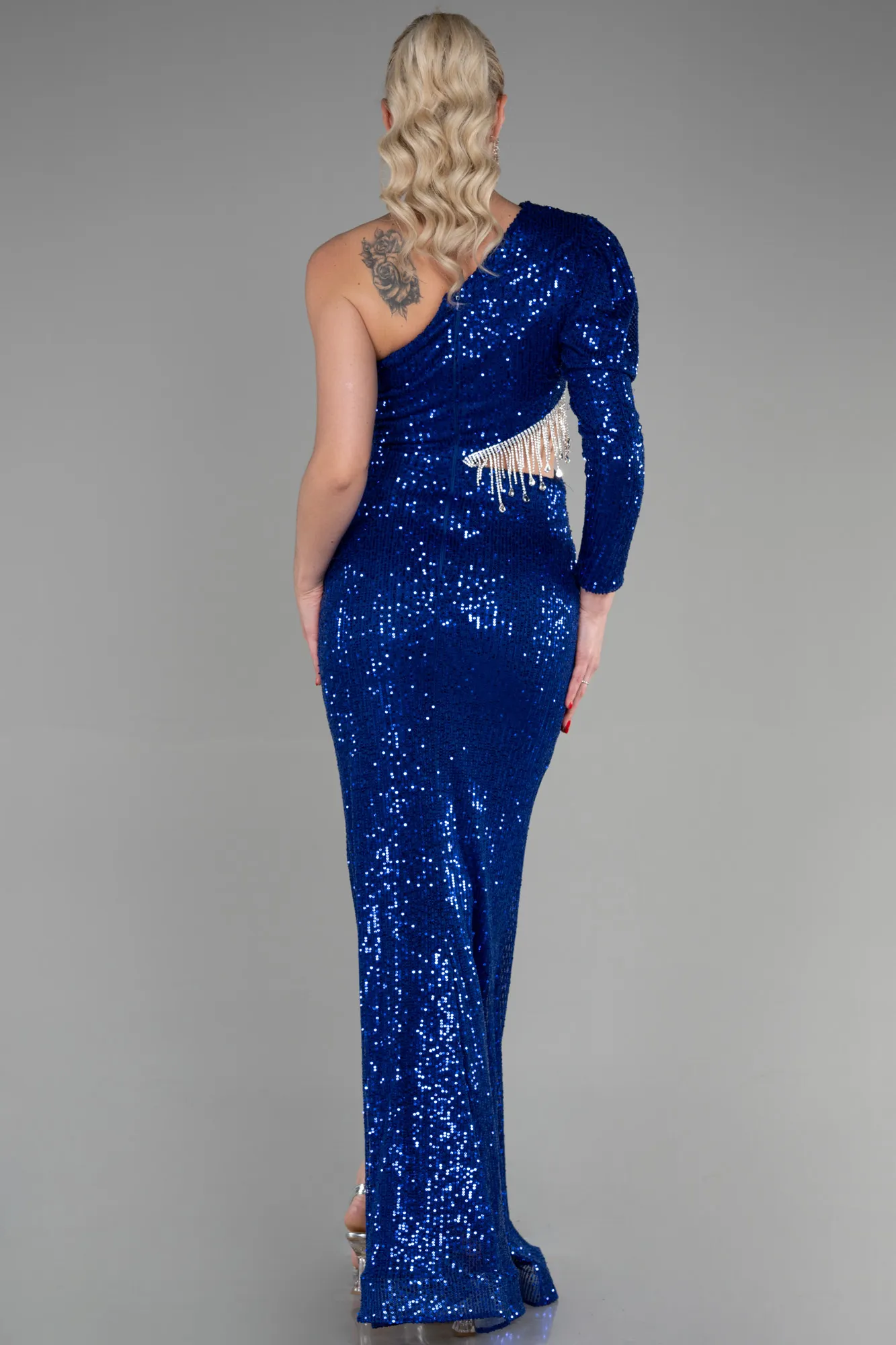 Sax Blue-Long Evening Dress ABU2749
