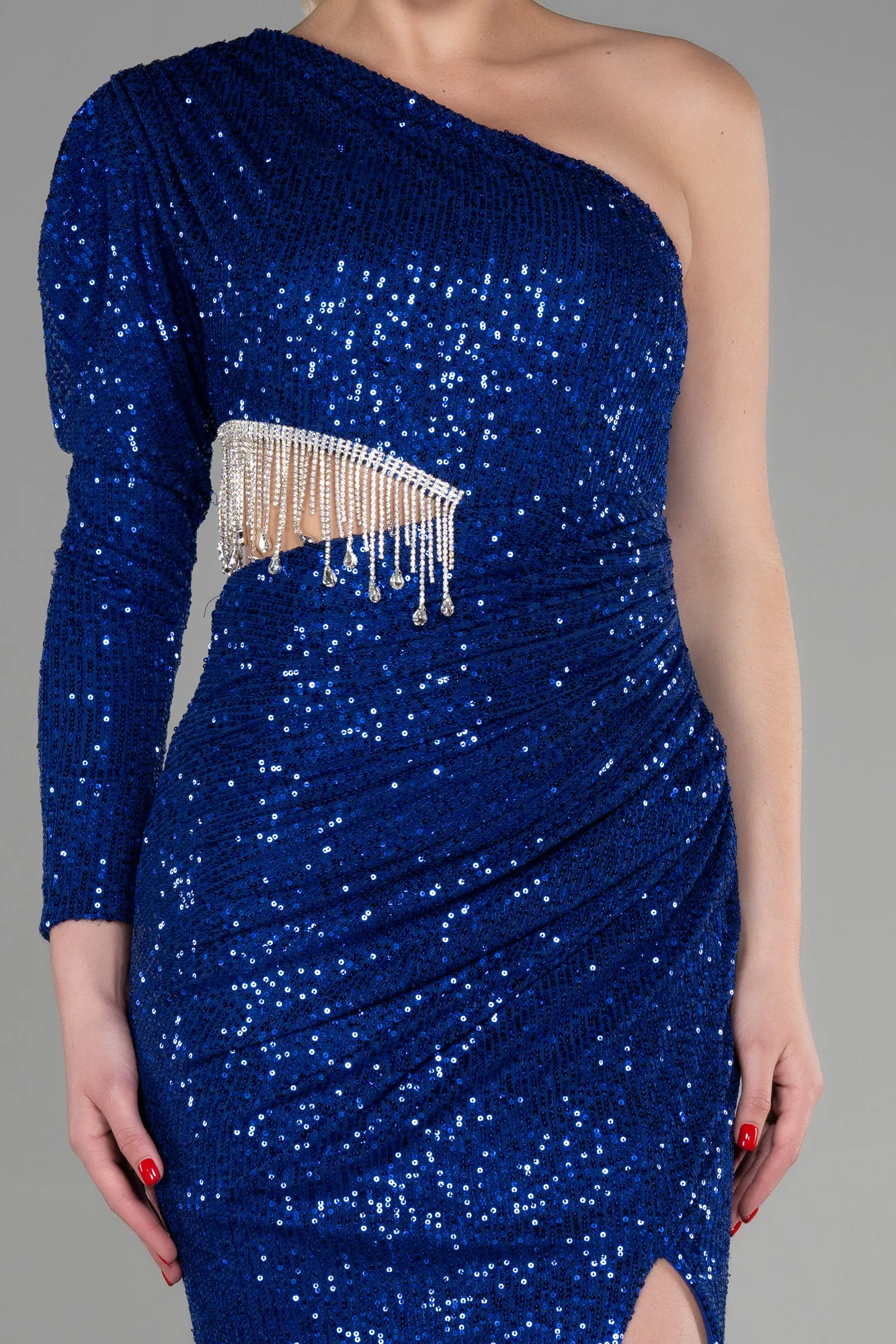 Sax Blue-Long Evening Dress ABU2749