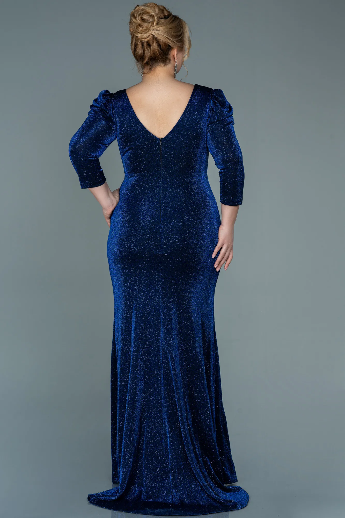 Sax Blue-Long Evening Dress ABU2802