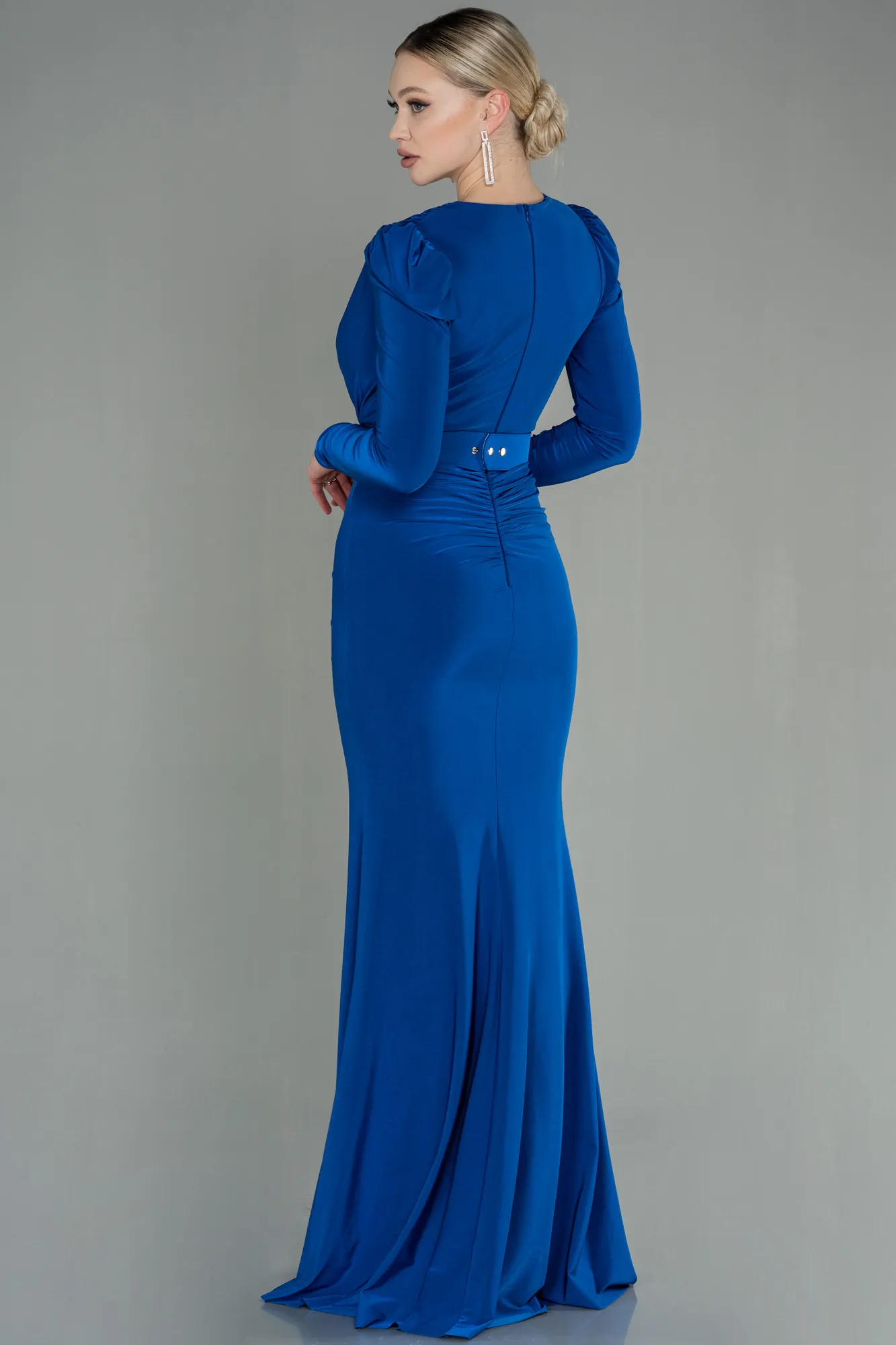 Sax Blue-Long Evening Dress ABU2812