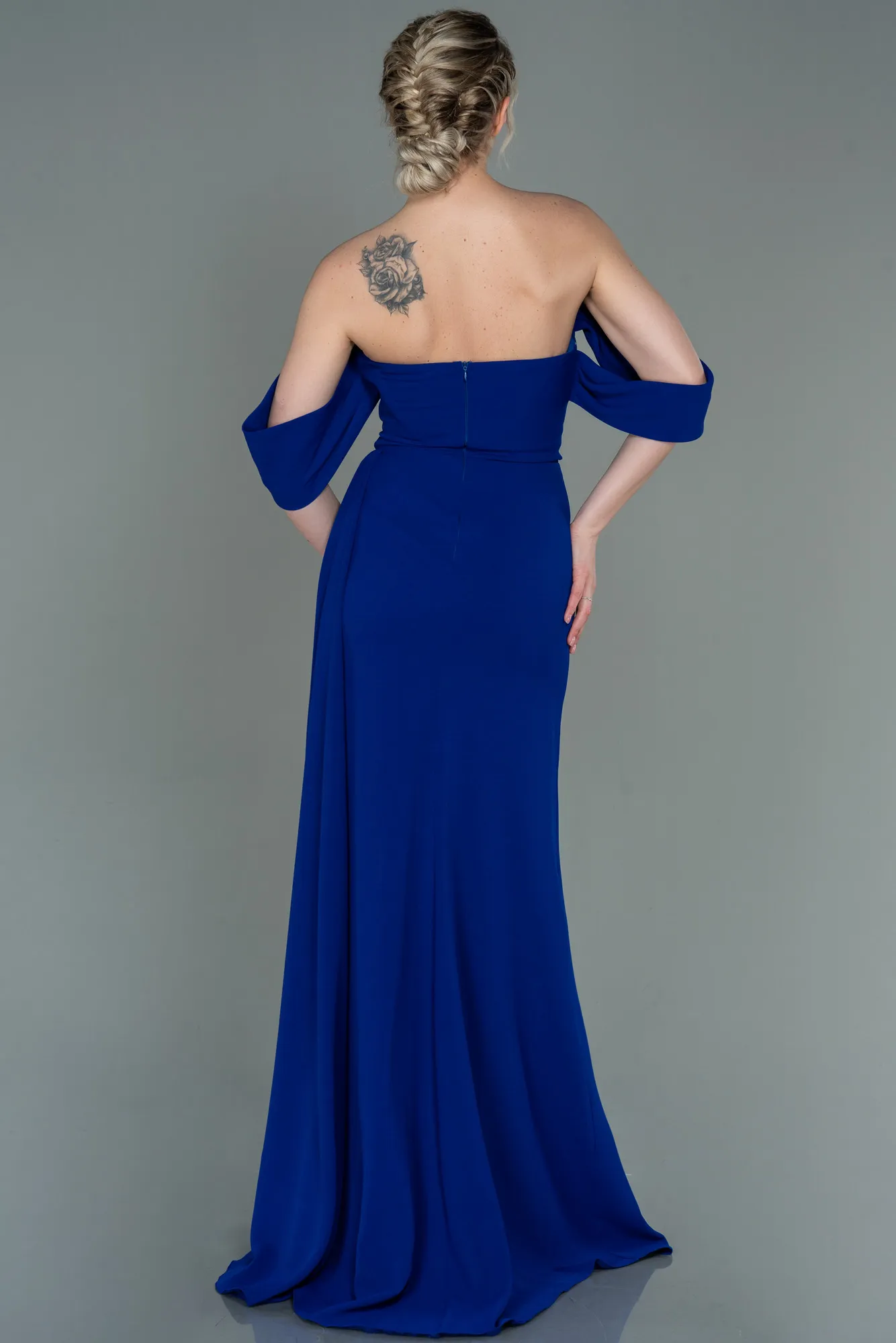 Sax Blue-Long Evening Dress ABU2823