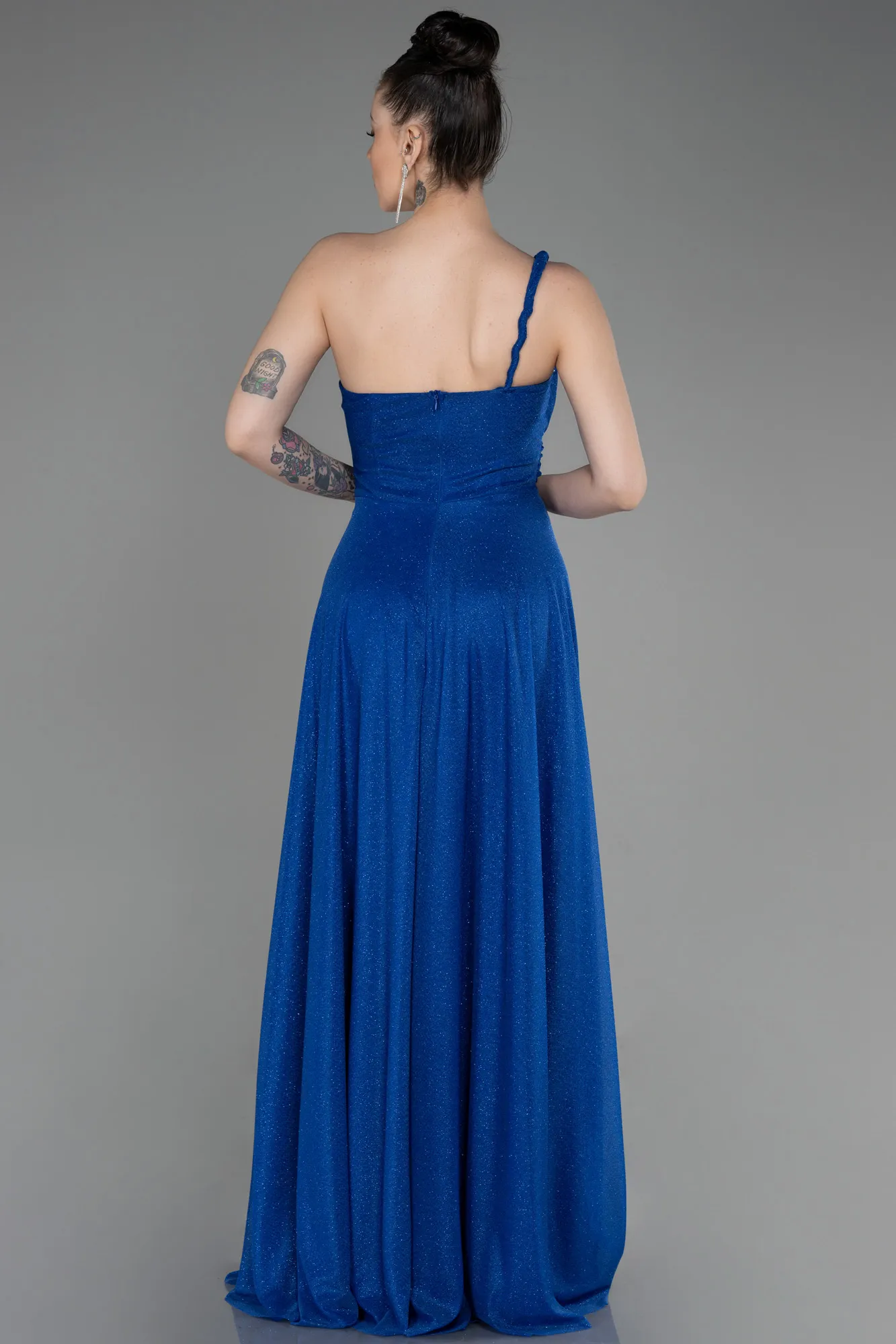 Sax Blue-Long Evening Dress ABU2834