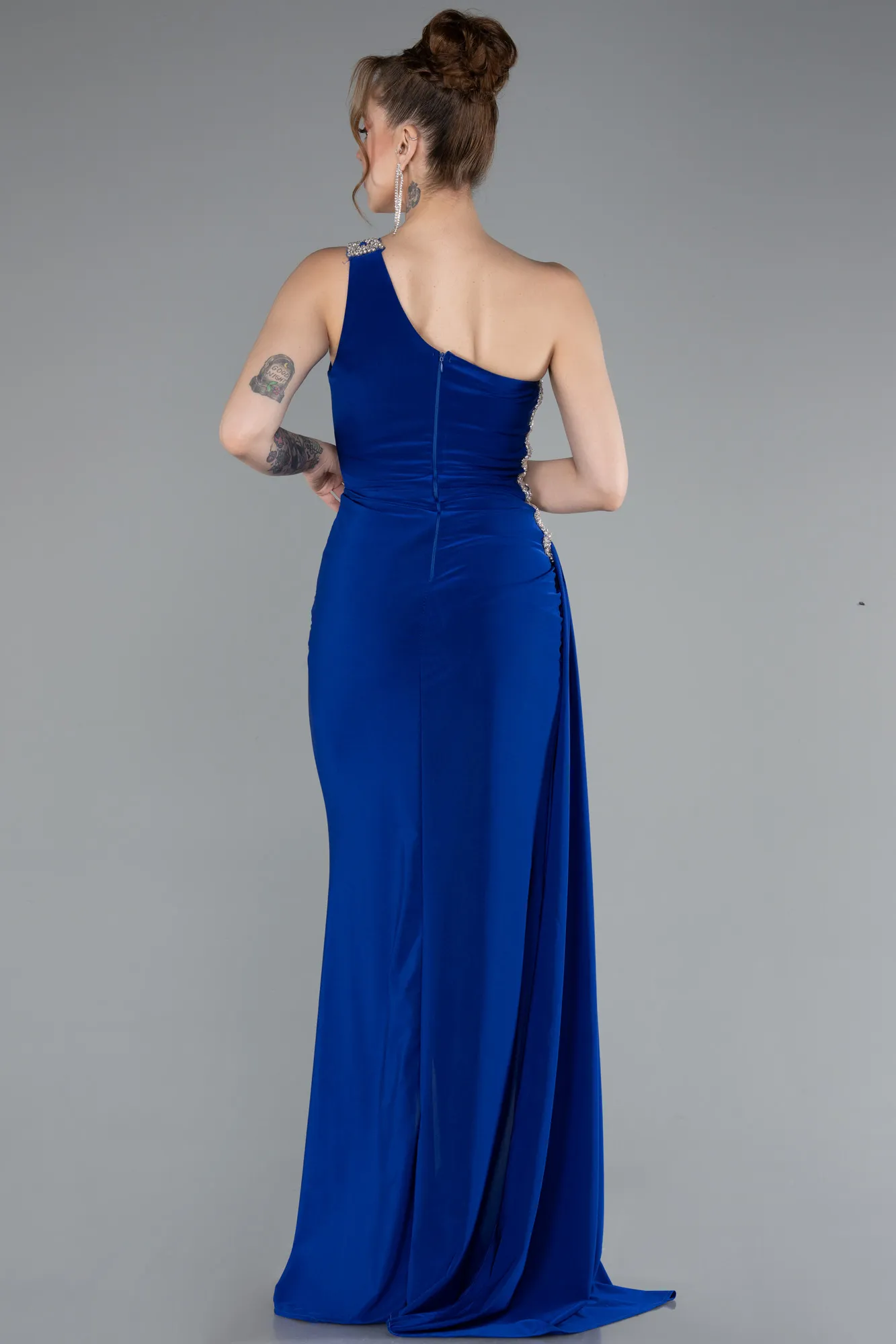 Sax Blue-Long Evening Dress ABU2964