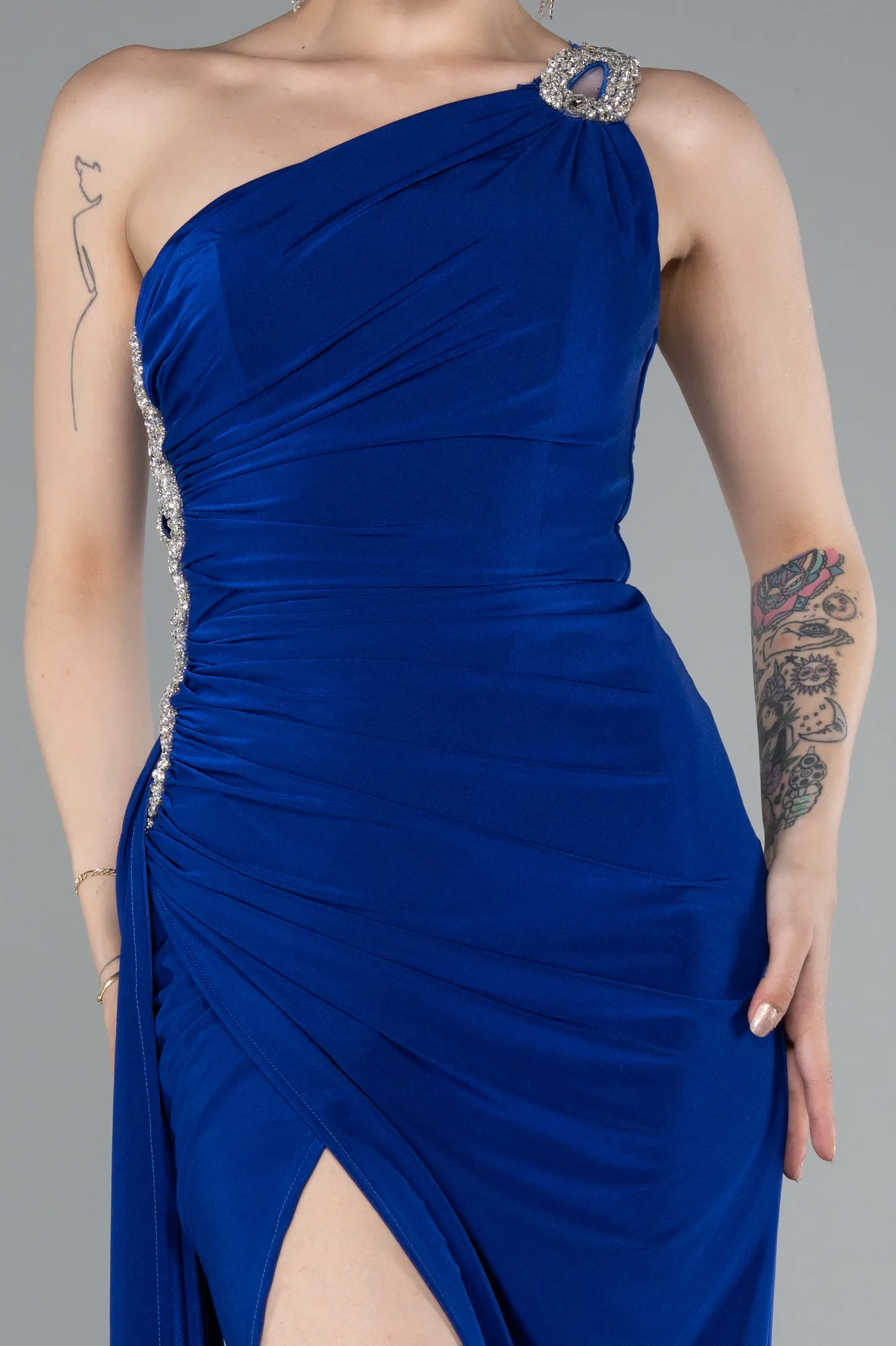 Sax Blue-Long Evening Dress ABU2964