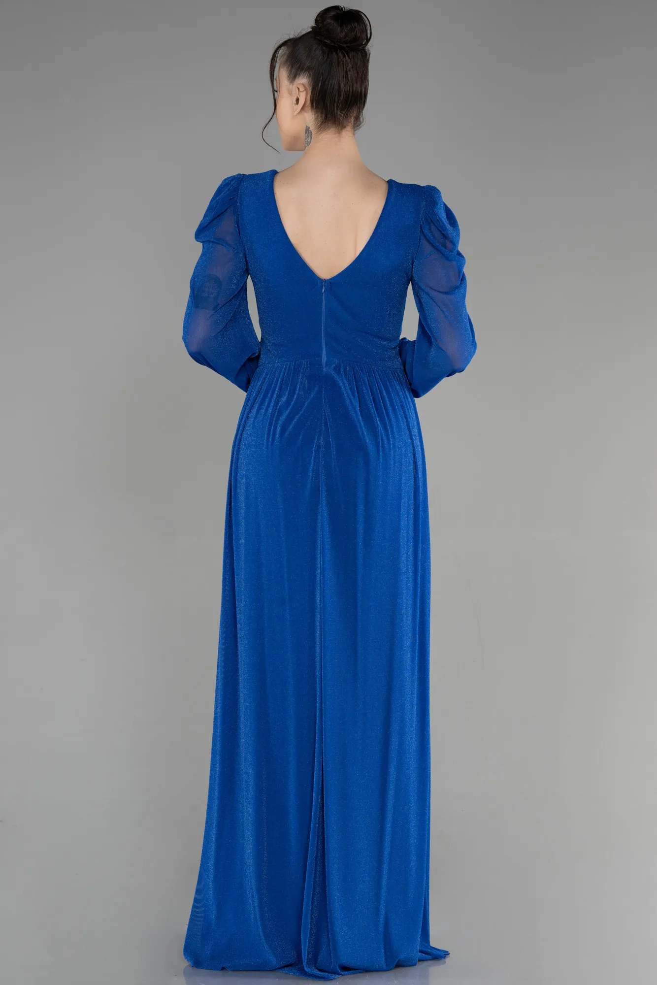 Sax Blue-Long Evening Dress ABU3103