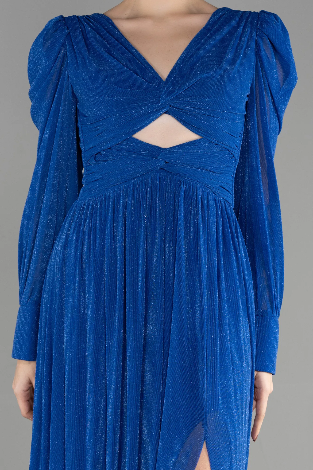 Sax Blue-Long Evening Dress ABU3103