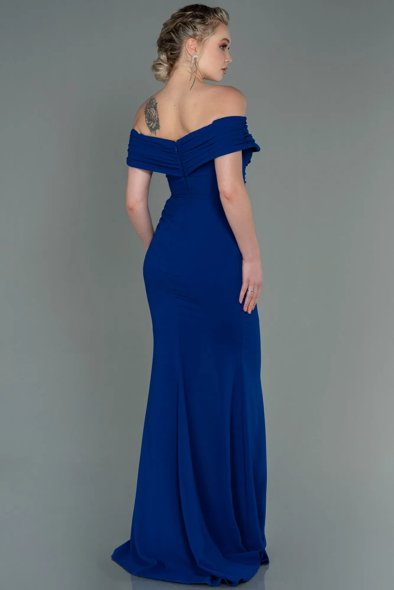 Sax Blue-Long Evening Dress ABU3156