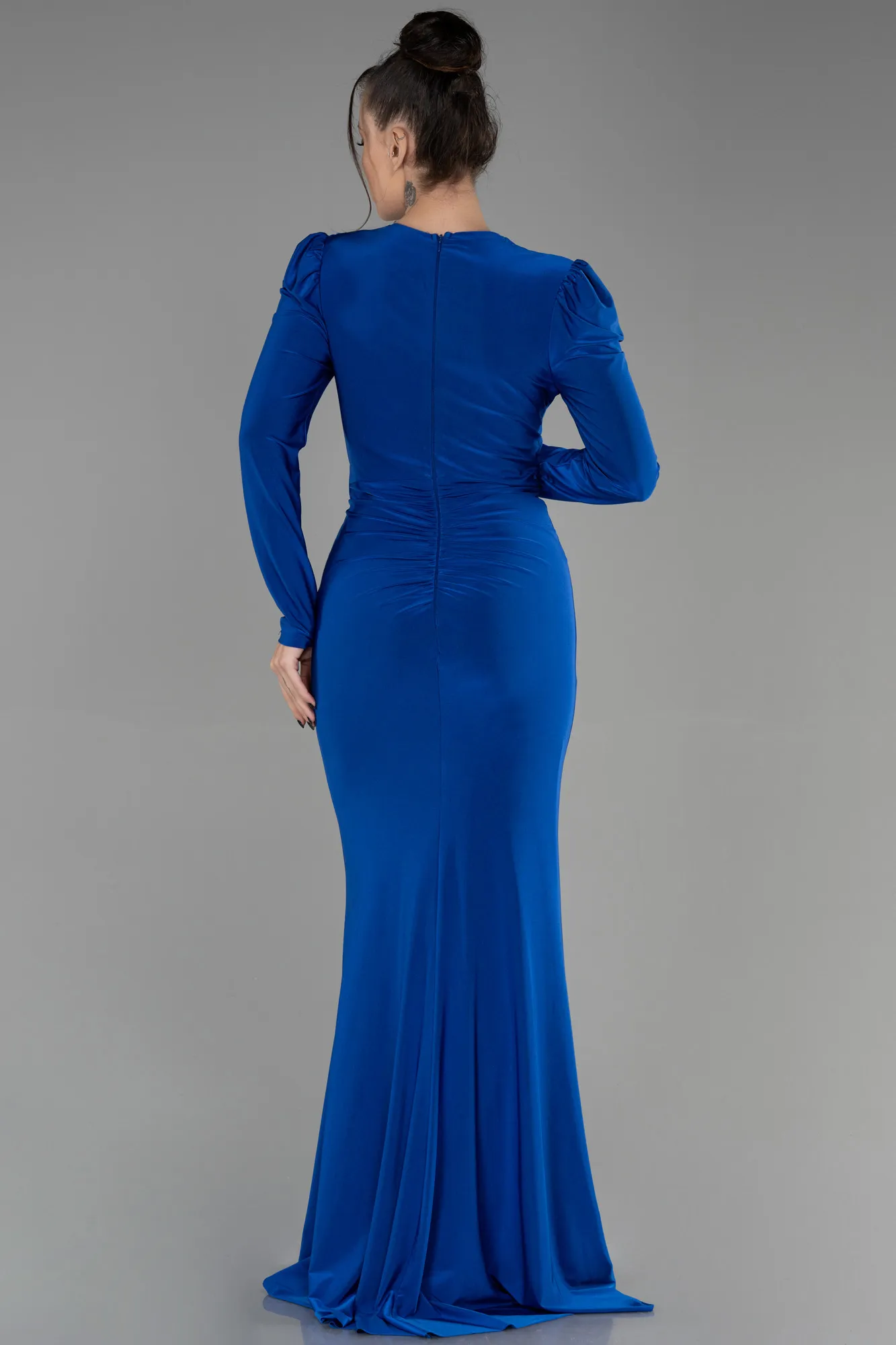 Sax Blue-Long Evening Dress ABU3361