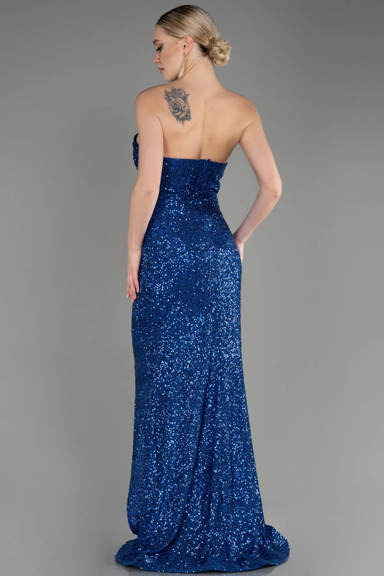 Sax Blue-Long Evening Dress ABU3551