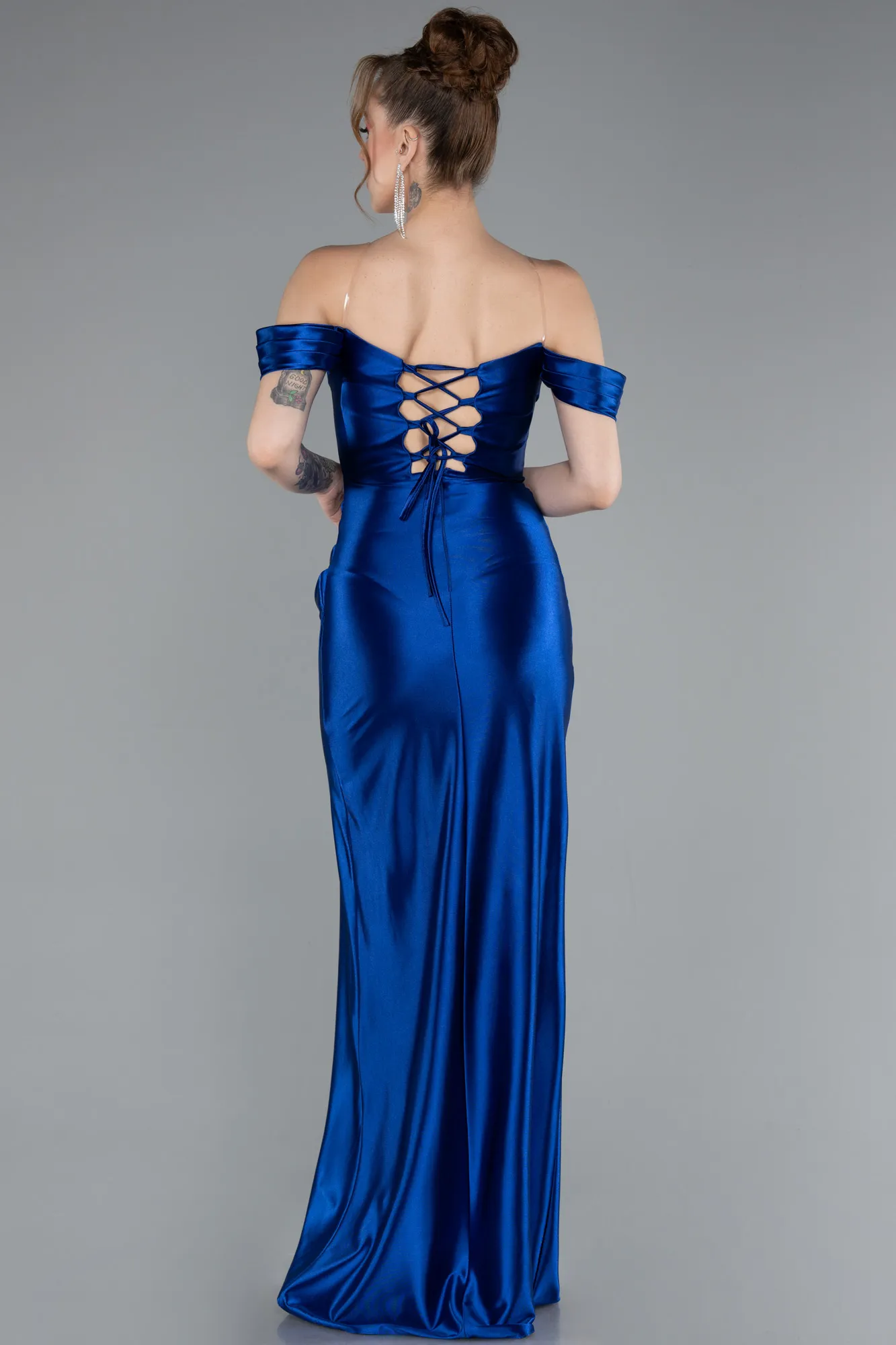 Sax Blue-Long Evening Dress ABU3611