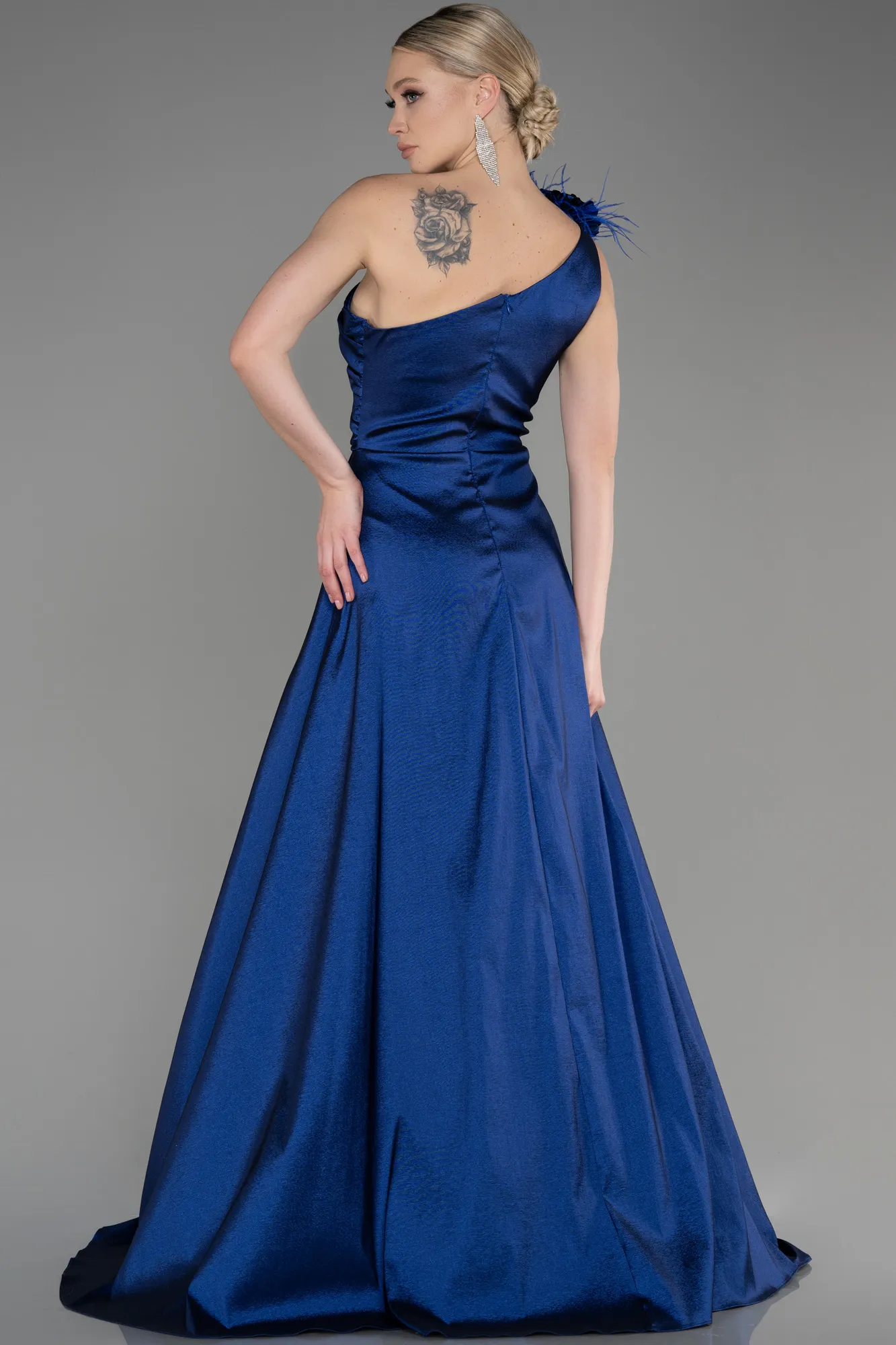 Sax Blue-Long Evening Dress ABU3772