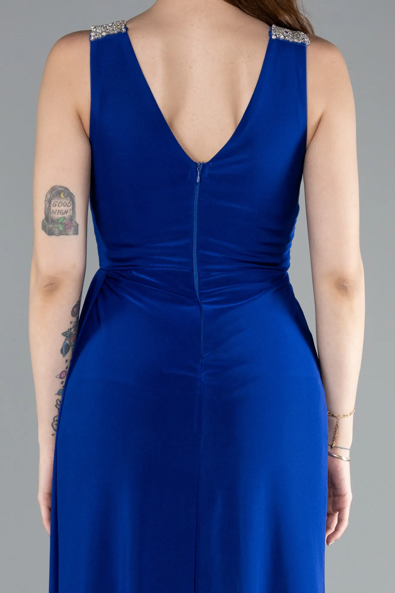 Sax Blue-Long Evening Dress ABU4967