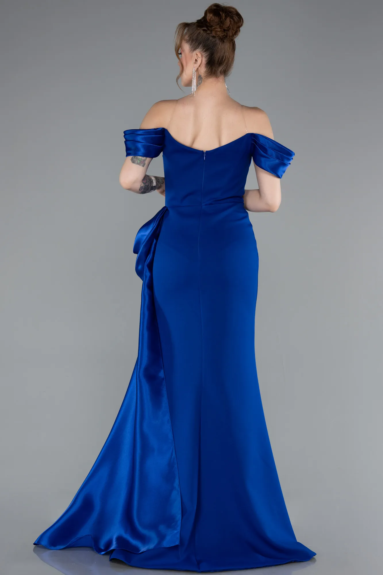 Sax Blue-Long Evening Dress ABU4981