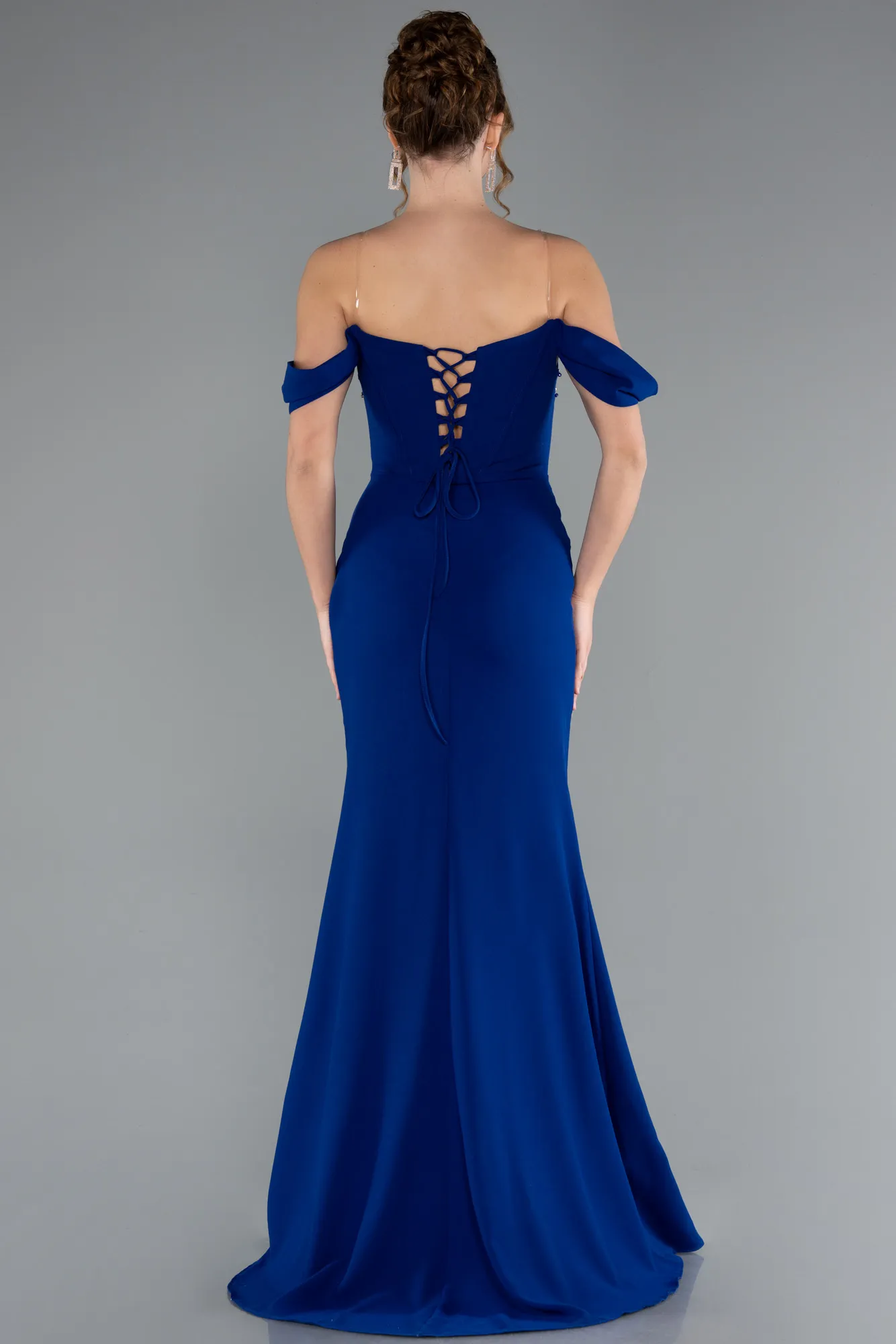 Sax Blue-Long Evening Dress ABU5016