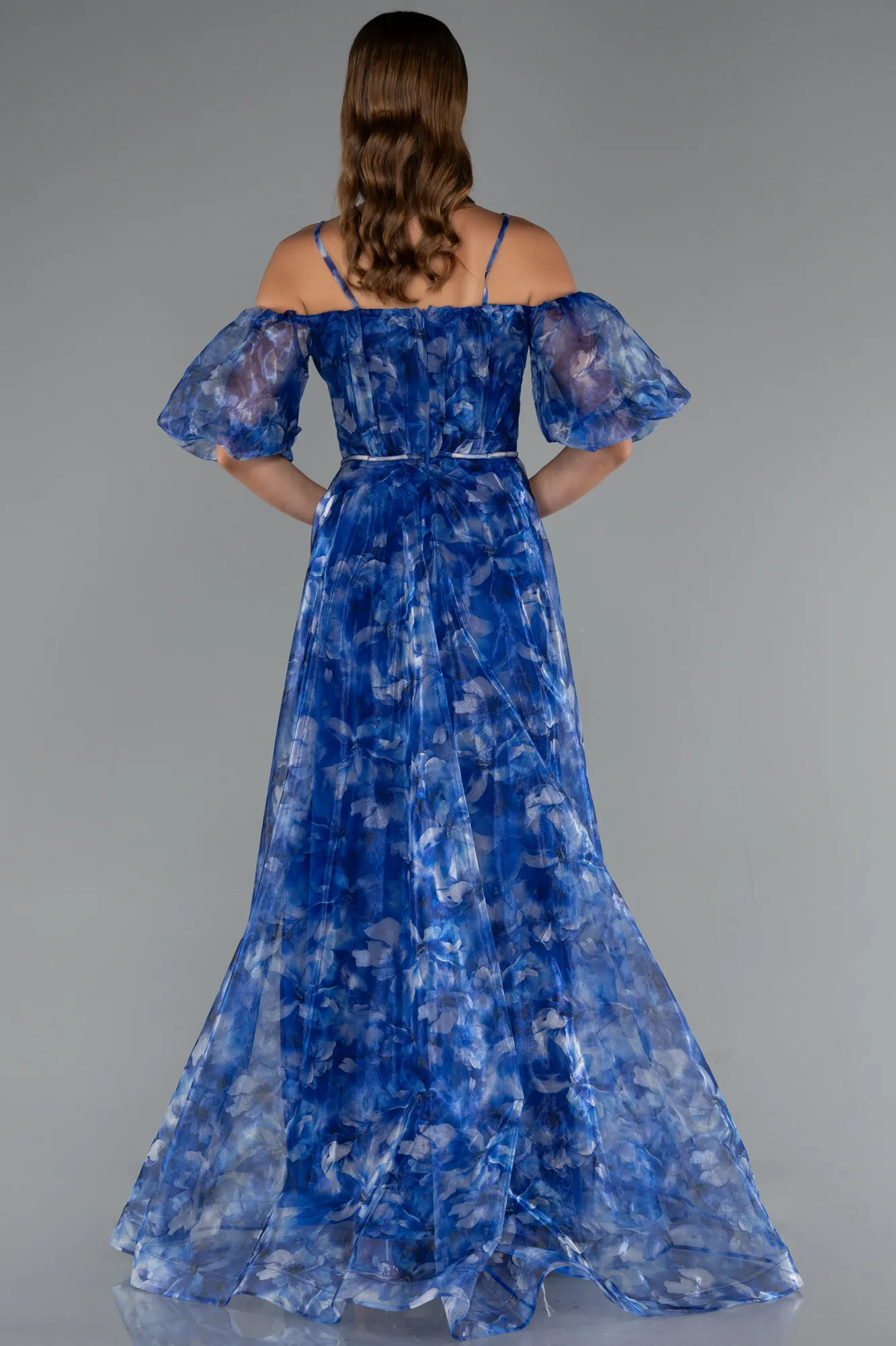 Sax Blue-Long Evening Dress ABU5221
