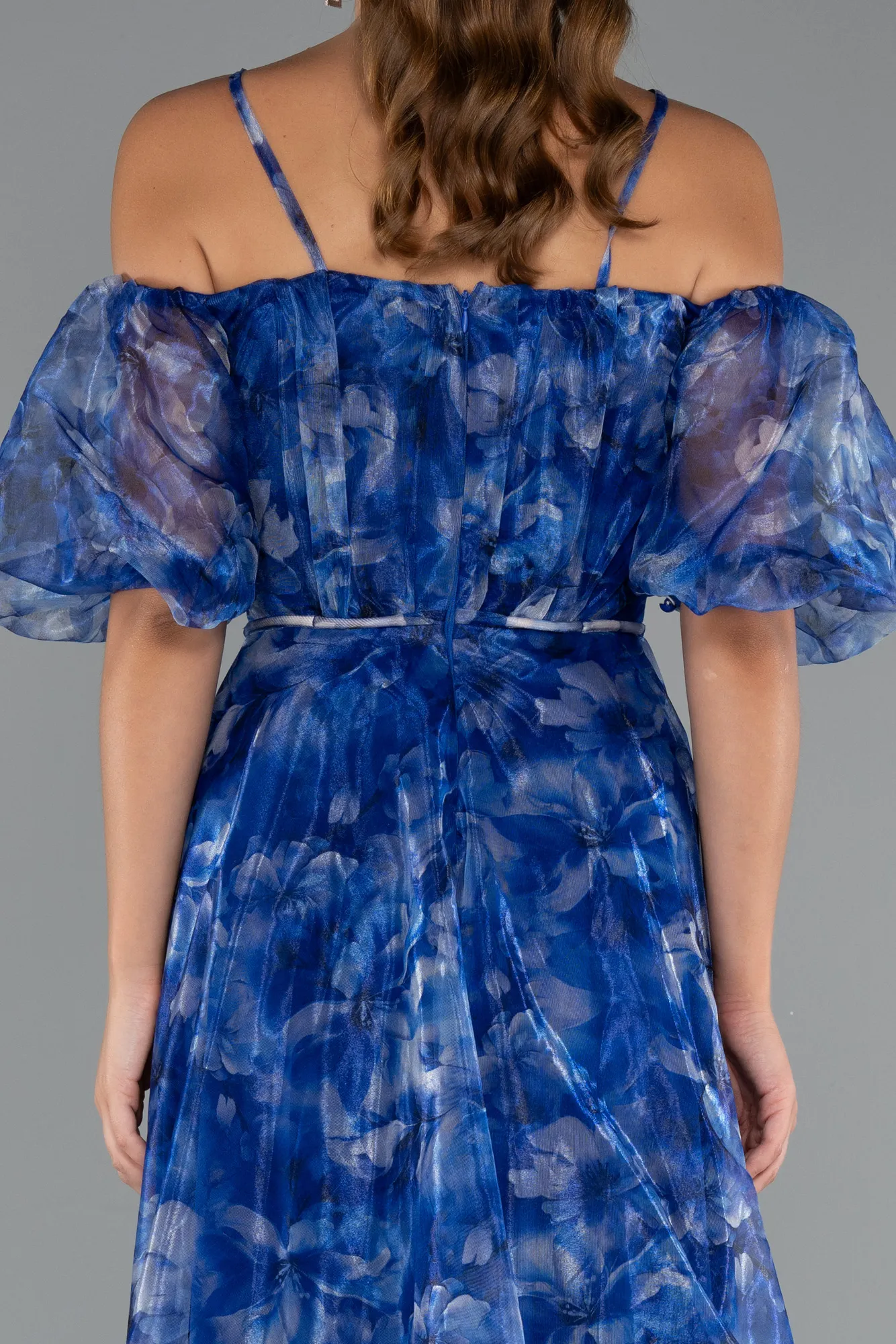 Sax Blue-Long Evening Dress ABU5221