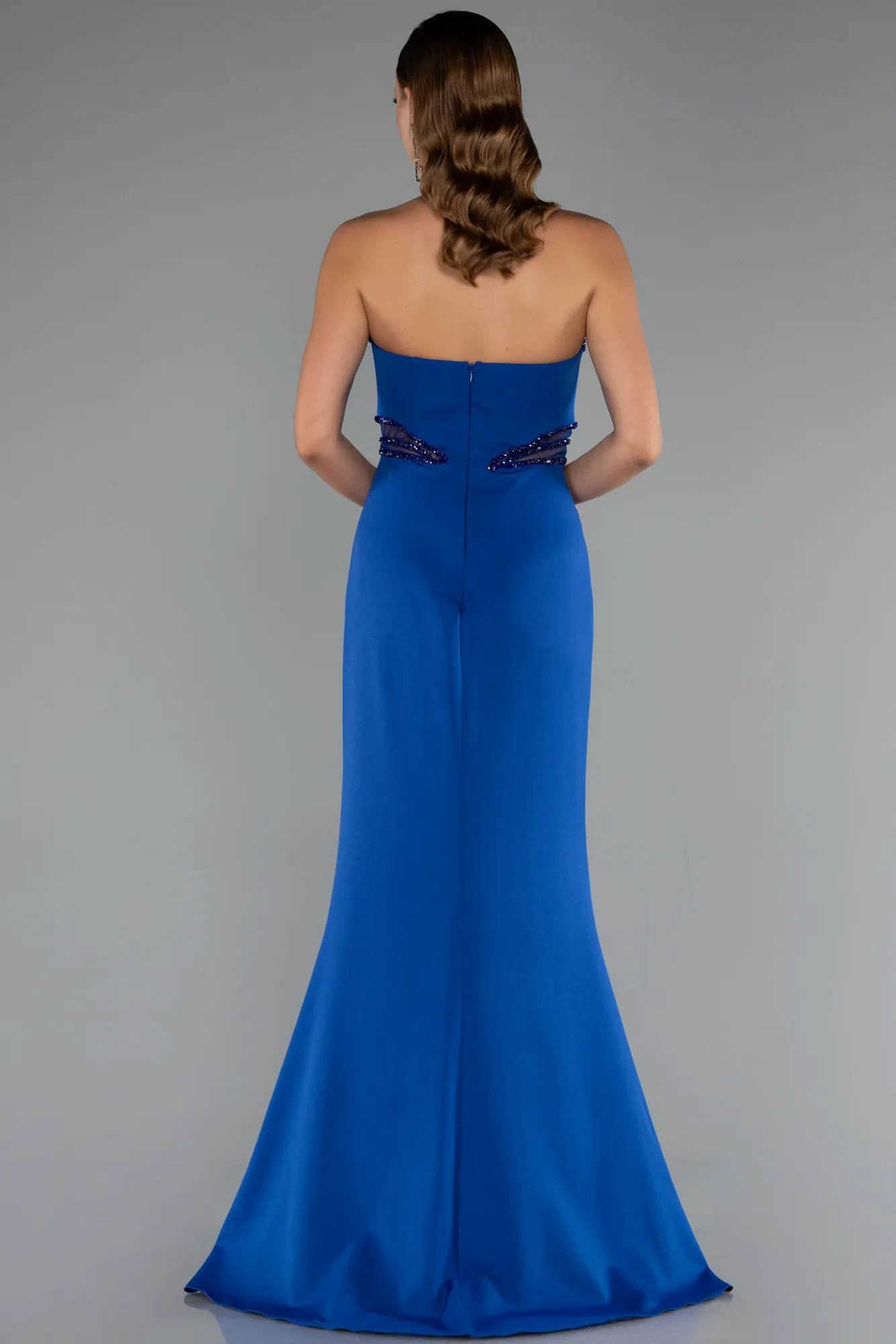 Sax Blue-Long Evening Dress ABU5227