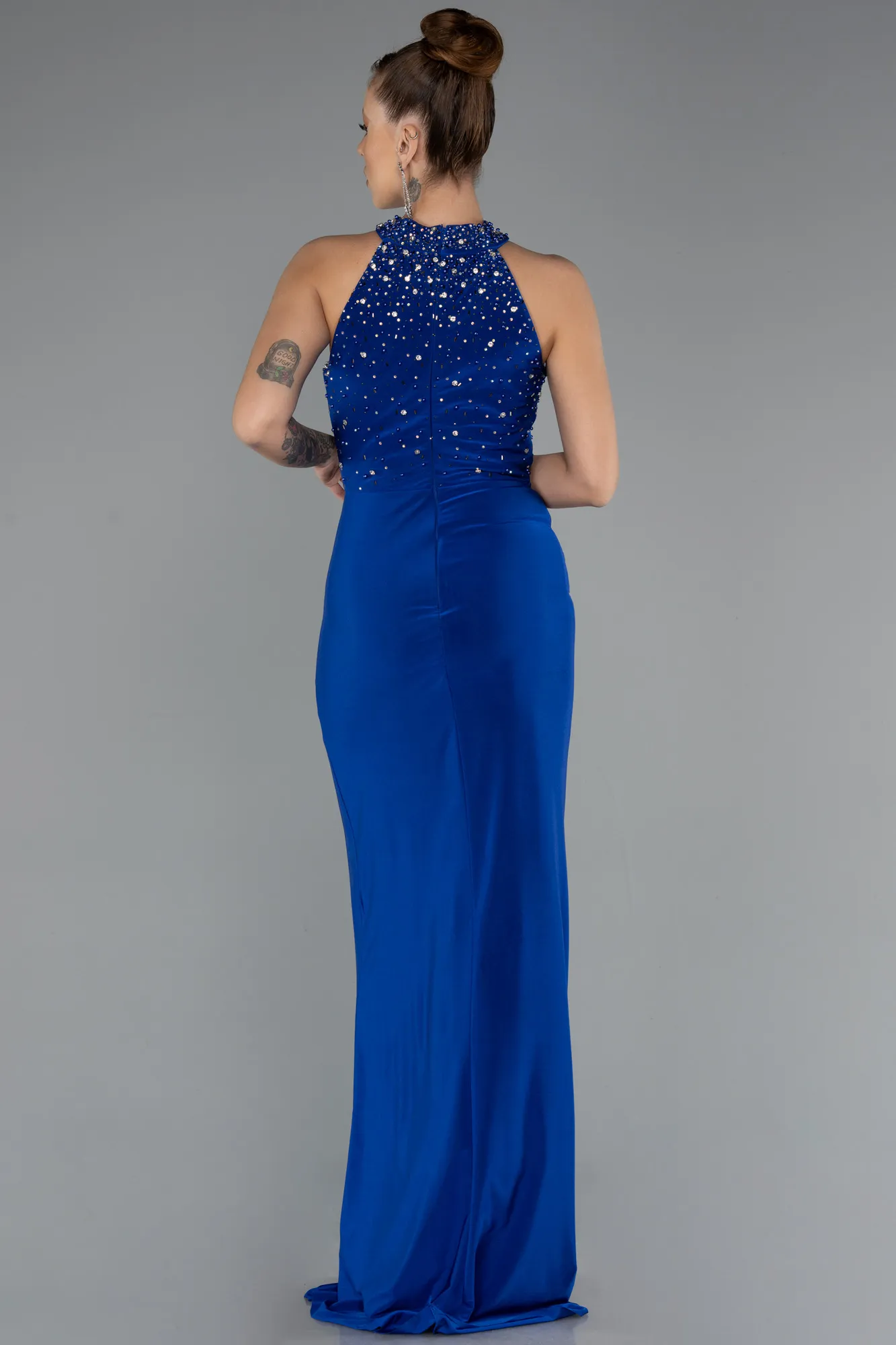 Sax Blue-Long Evening Dress ABU5422