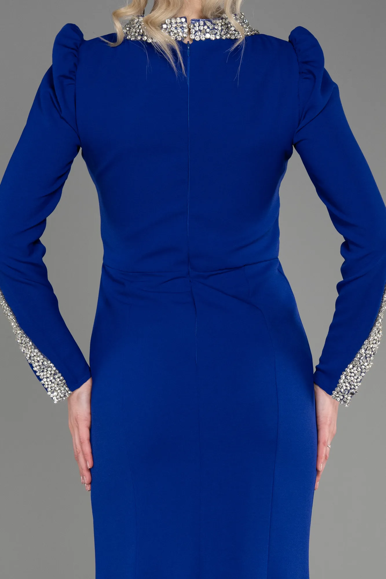 Sax Blue-Long Mermaid Evening Gown ABU3709