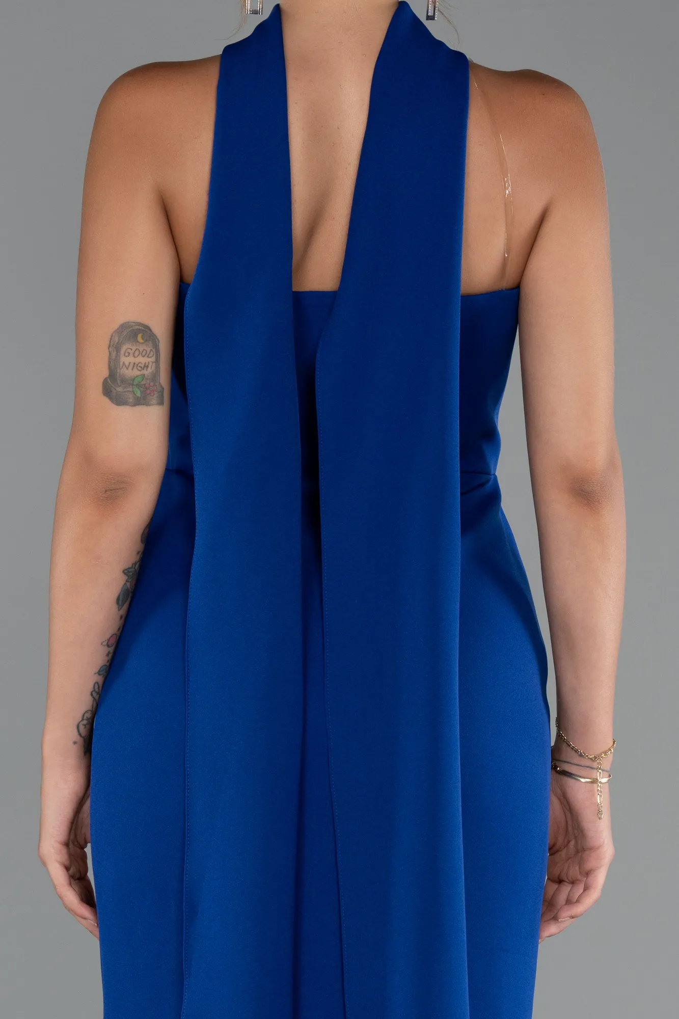 Sax Blue-Long Mermaid Evening Gown ABU5282