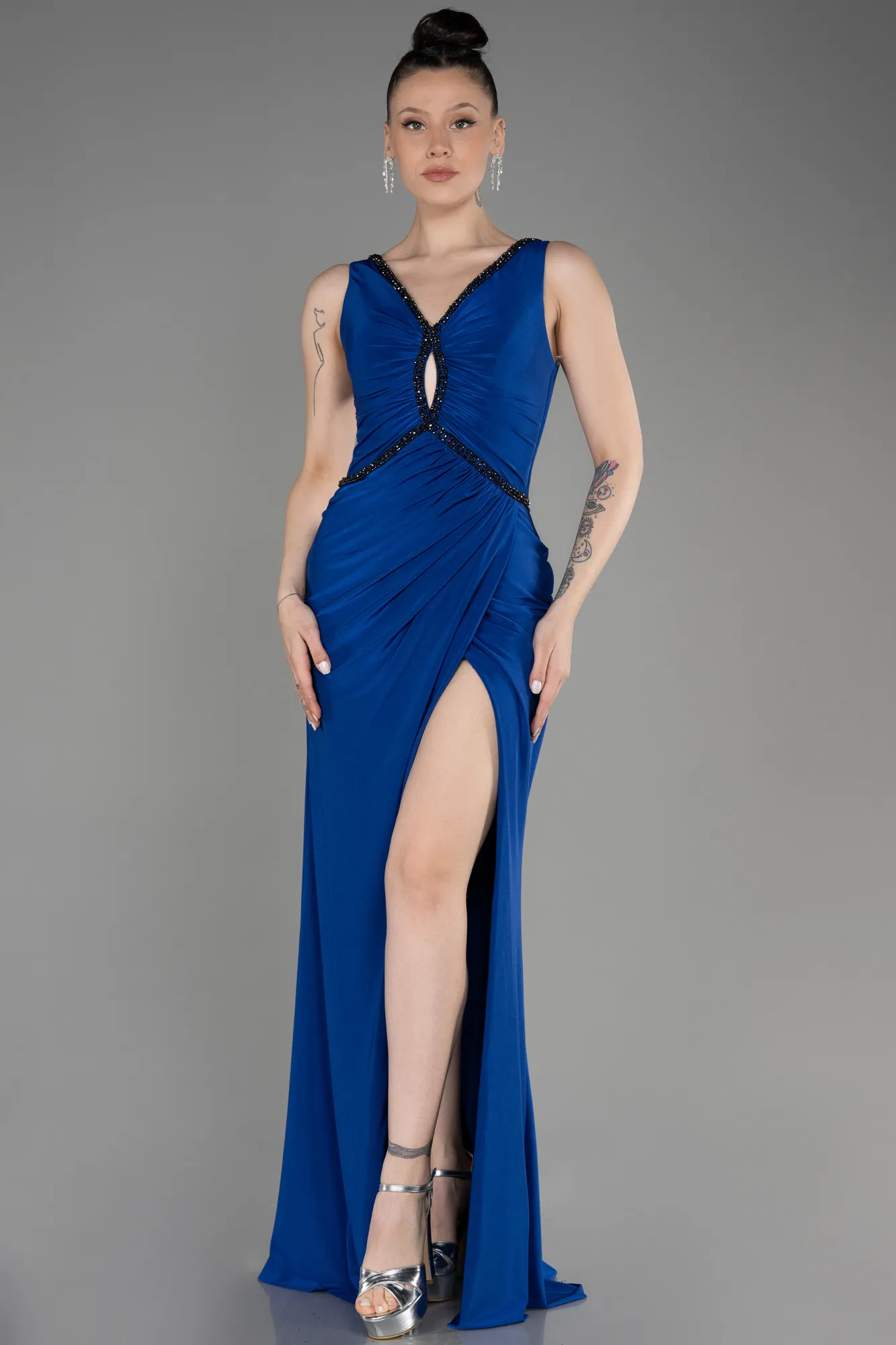 Sax Blue-Long Mermaid Prom Dress ABU3782