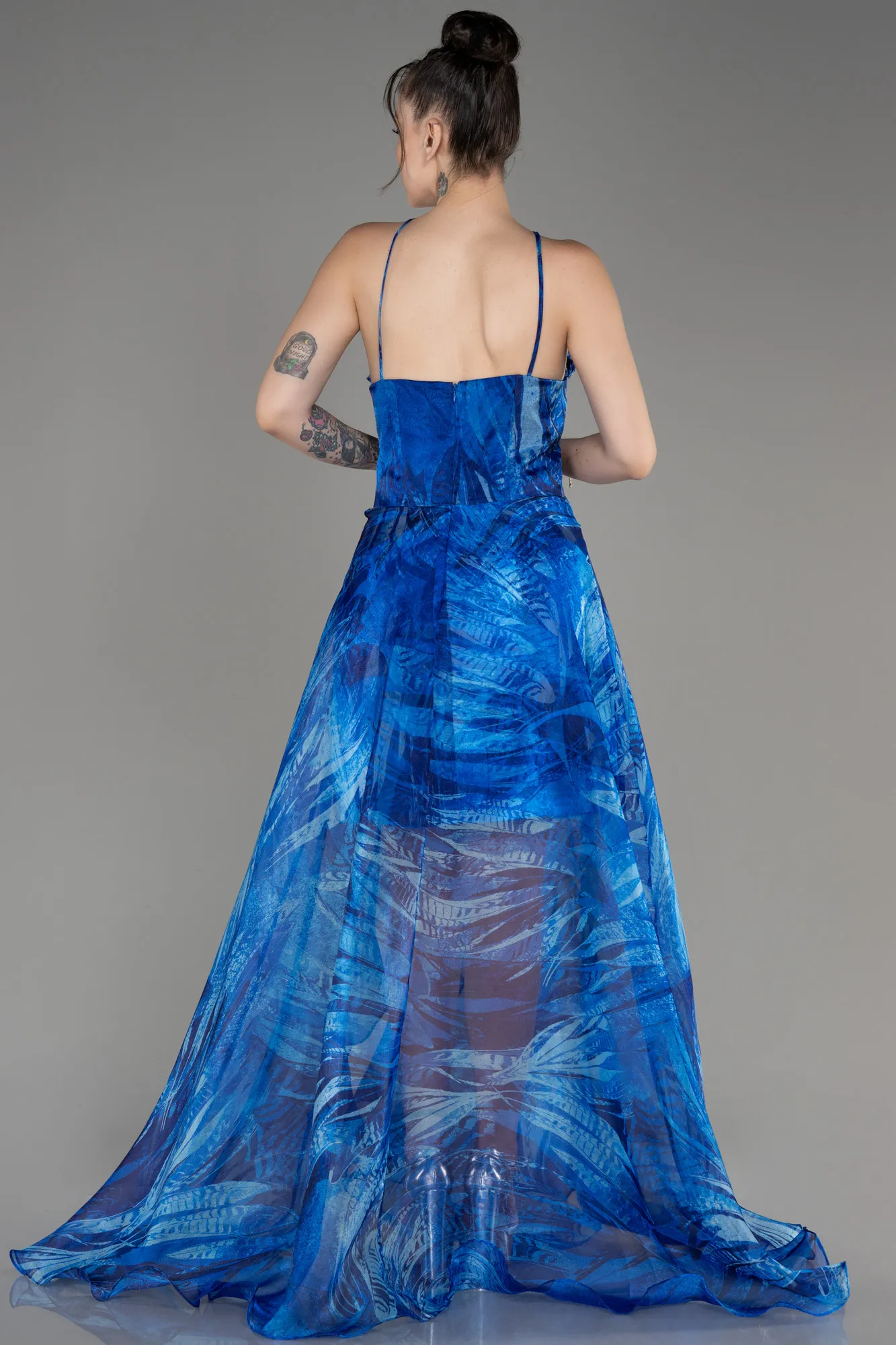 Sax Blue-Long Prom Gown ABU3763