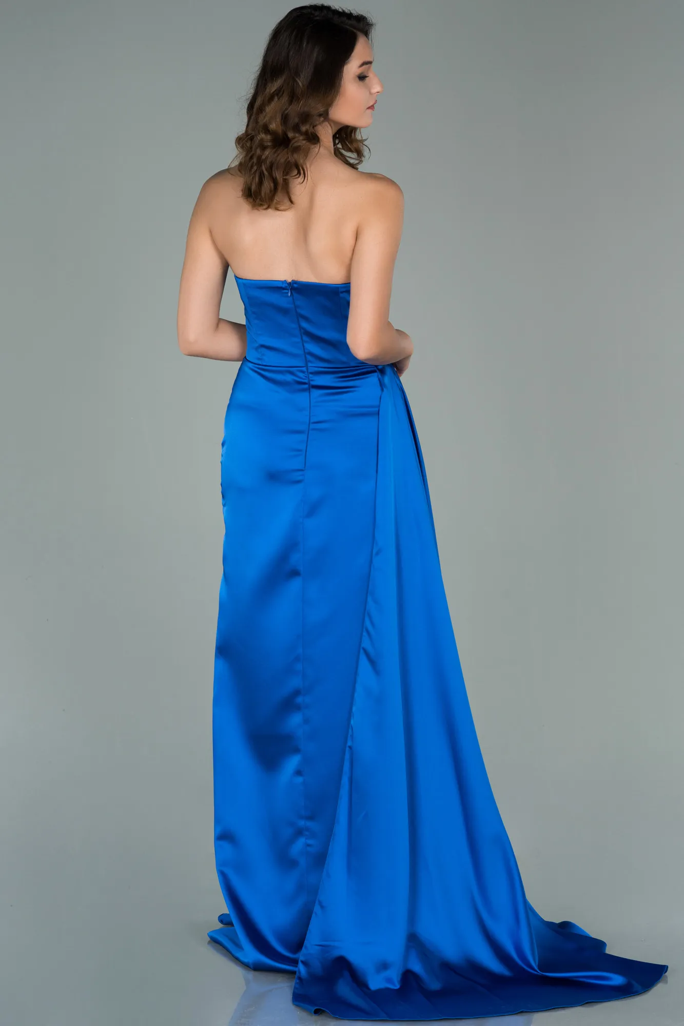 Sax Blue-Mermaid Evening Dress ABU3443