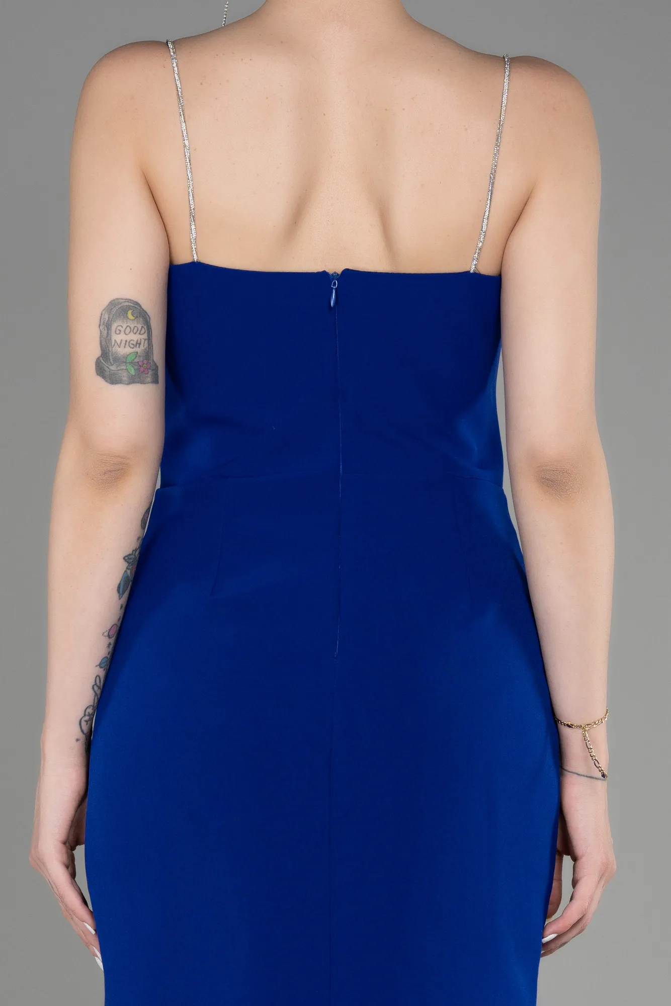 Sax Blue-Midi Evening Dress ABK1965