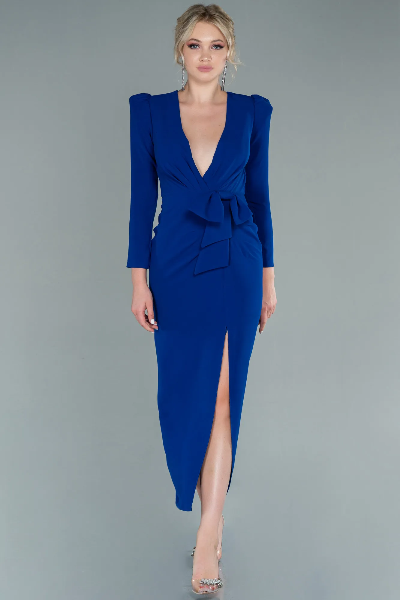 Sax Blue-Midi Night Dress ABK1438