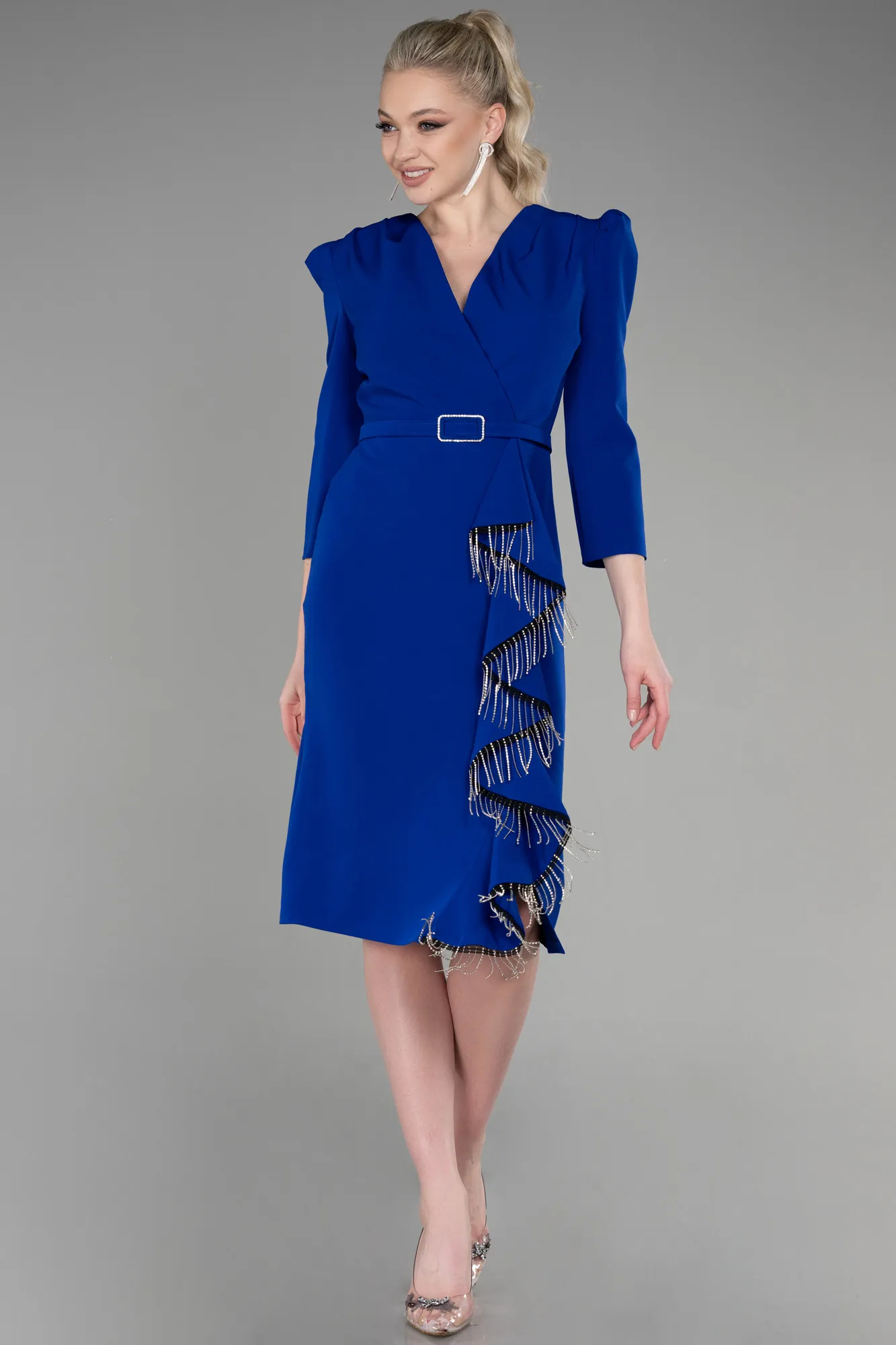Sax Blue-Midi Party Dress ABK1968