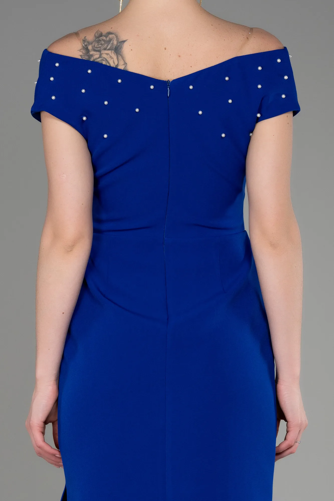 Sax Blue-Midi Party Dress ABK2004