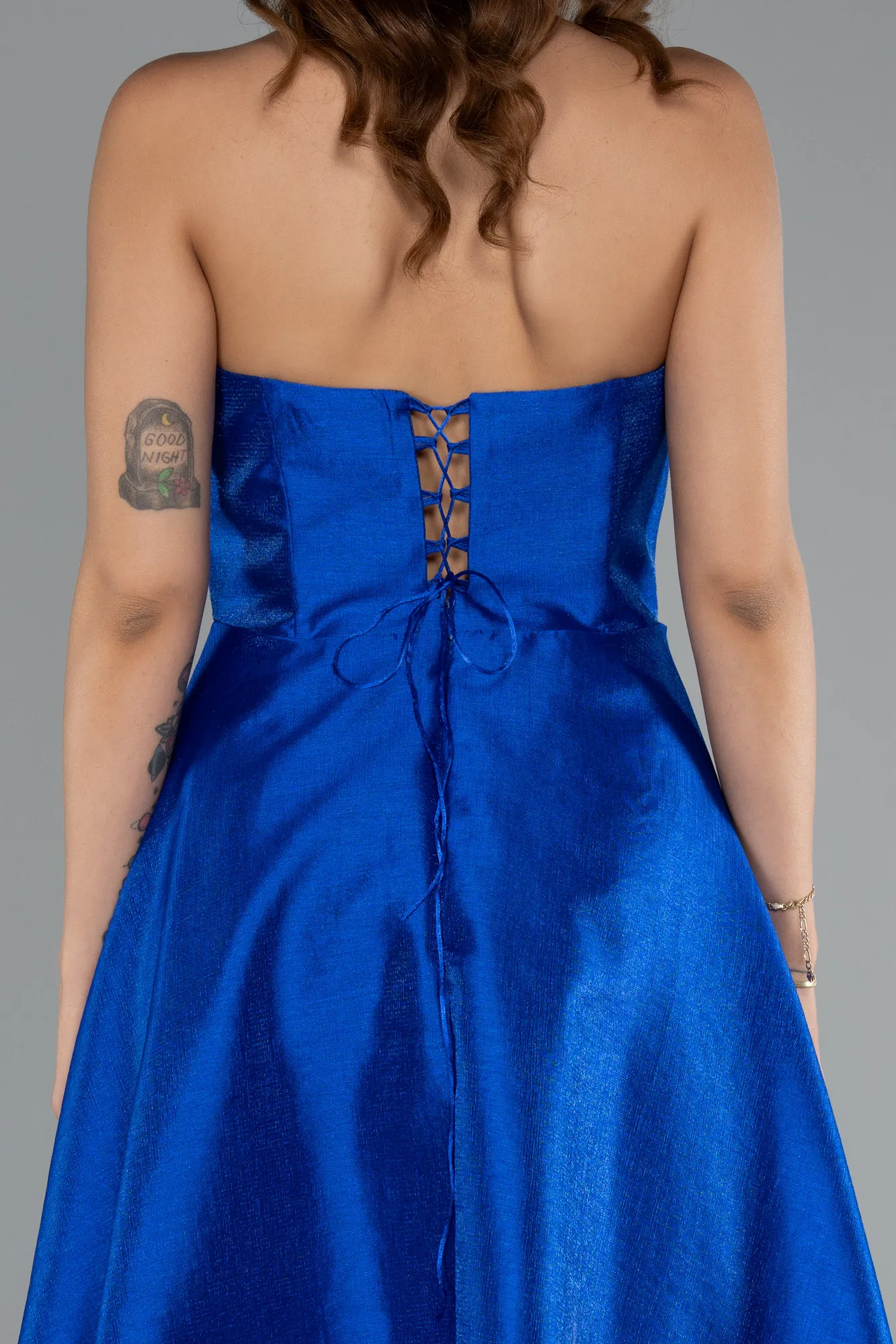 Sax Blue-Midi Party Dress ABK2405