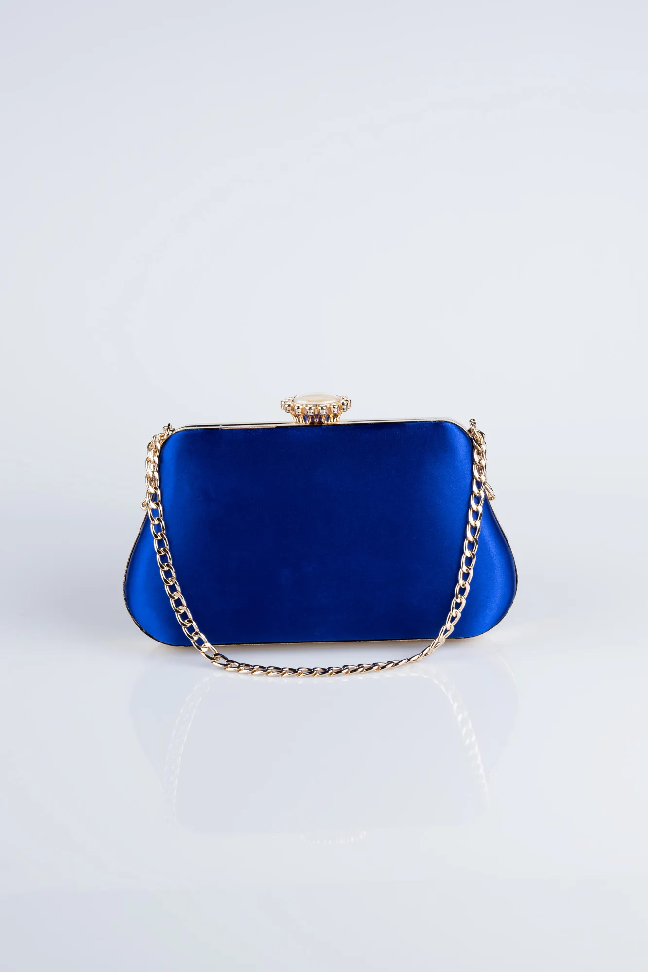 Sax Blue-Satin Night Bag SH834