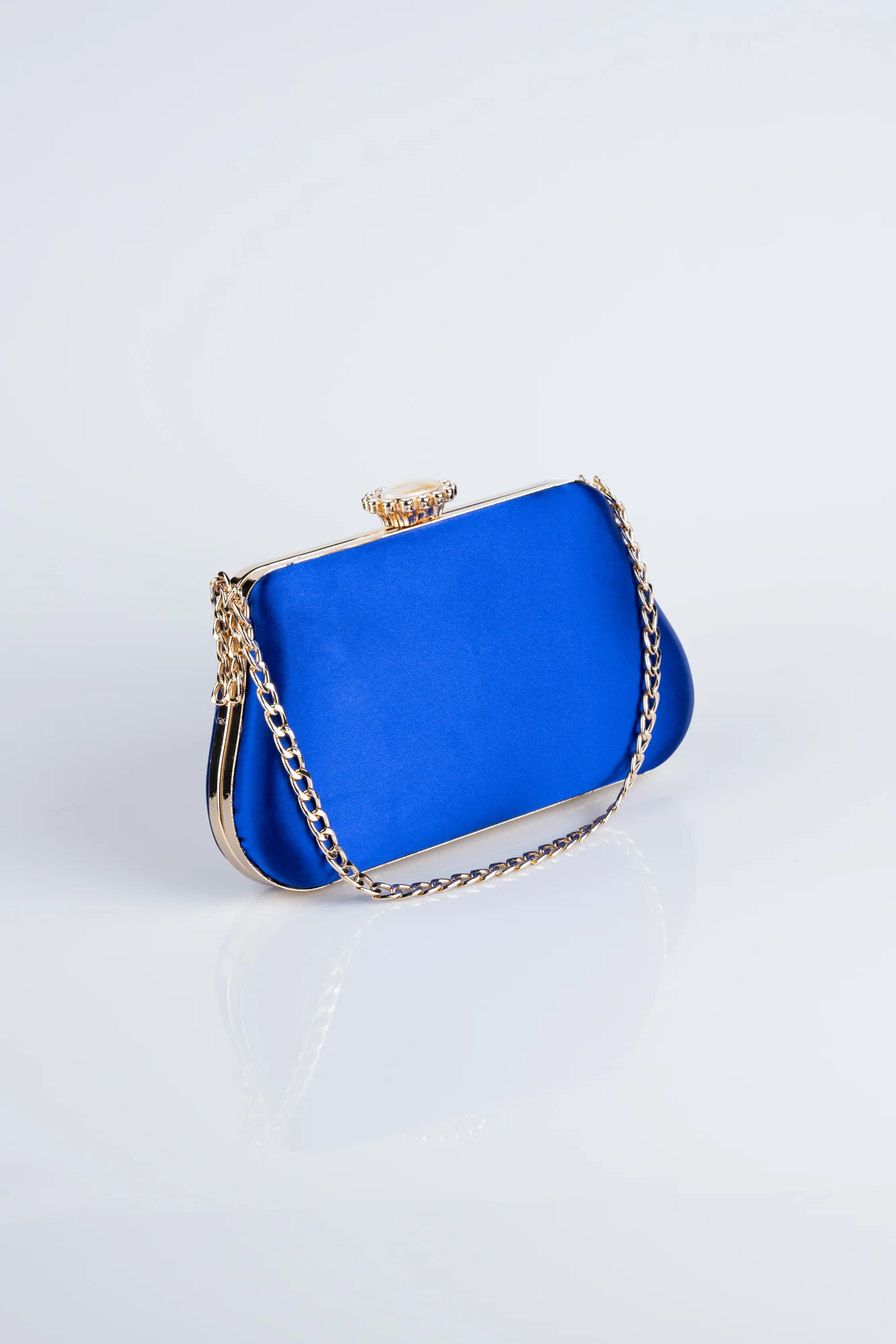 Sax Blue-Satin Night Bag SH834
