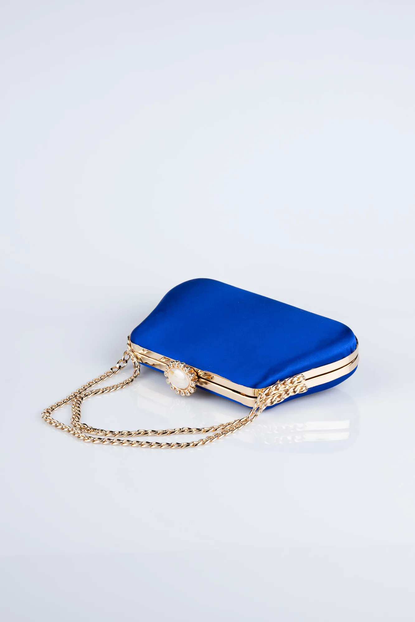 Sax Blue-Satin Night Bag SH834