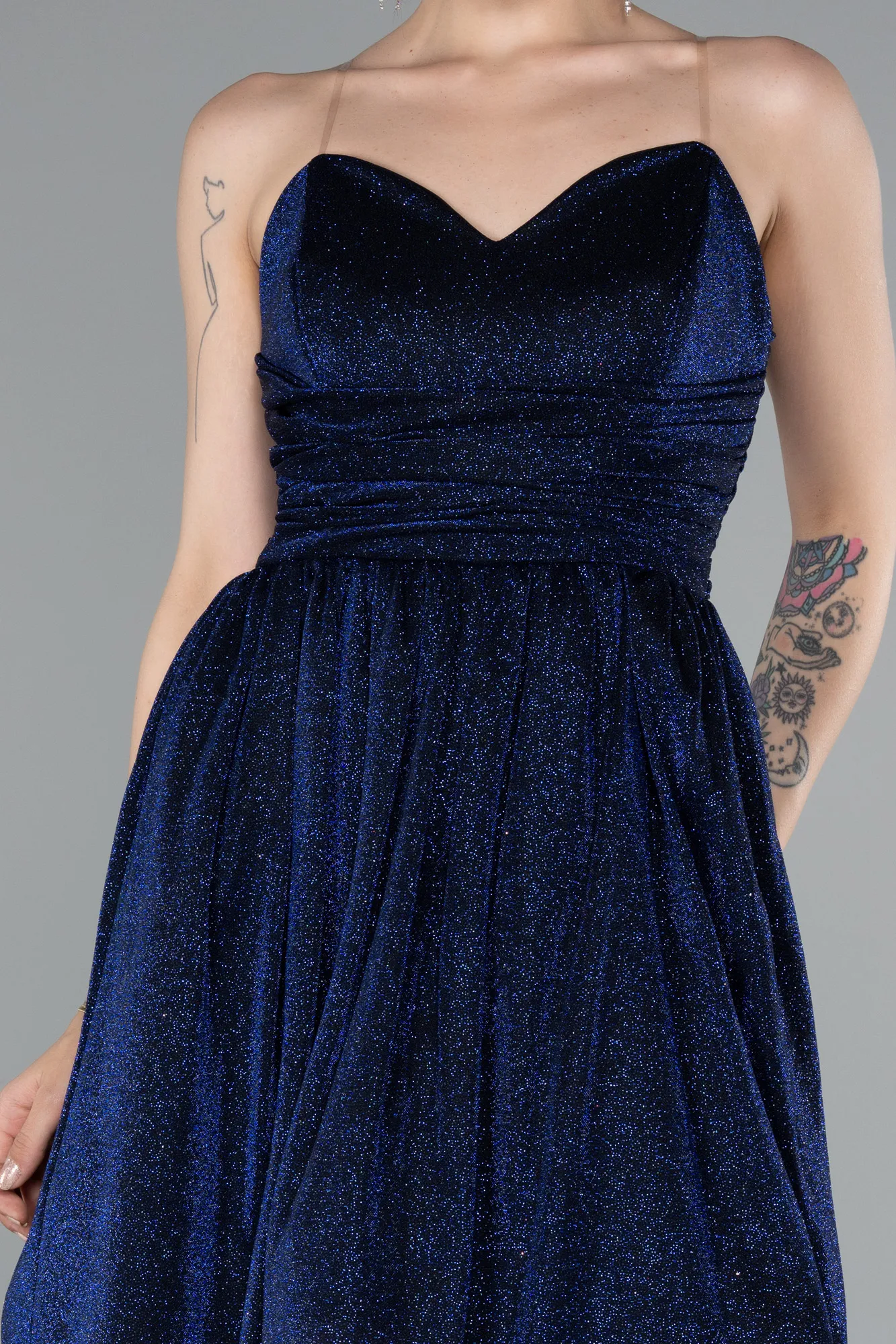 Sax Blue-Short Cocktail Dress ABK2349