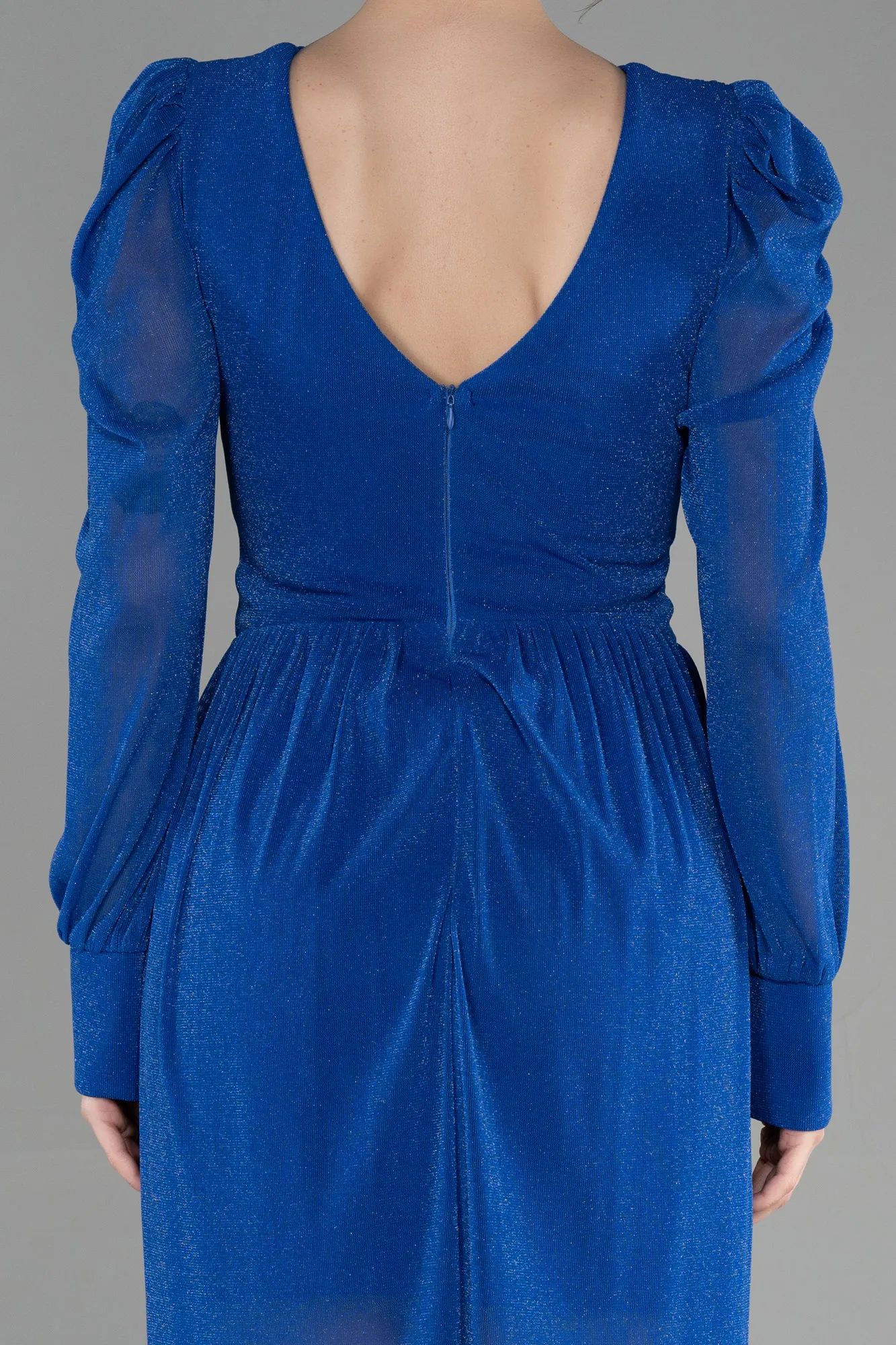 Sax Blue-Short Invitation Dress ABK1839