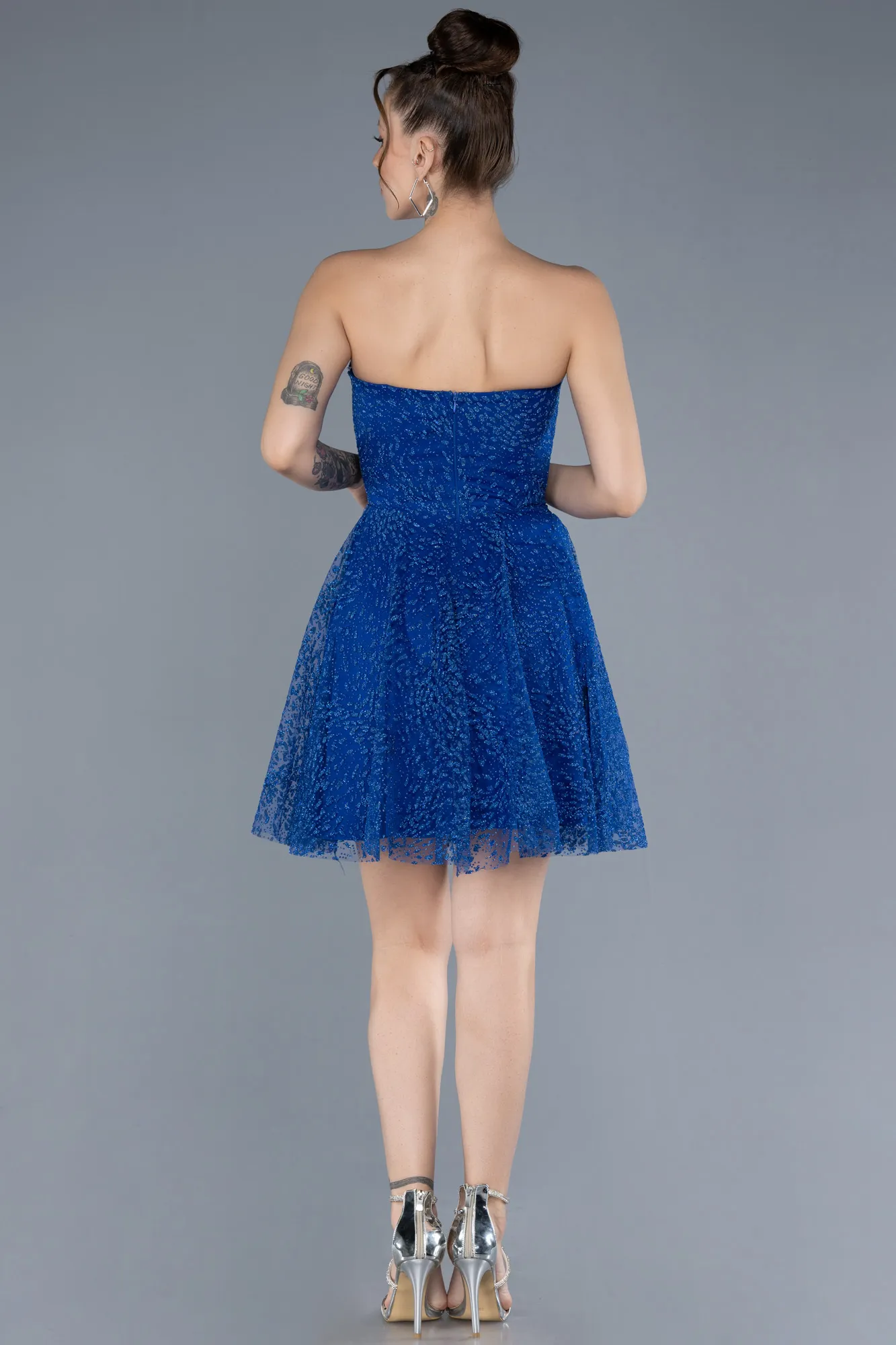Sax Blue-Short Party Dress ABK2235