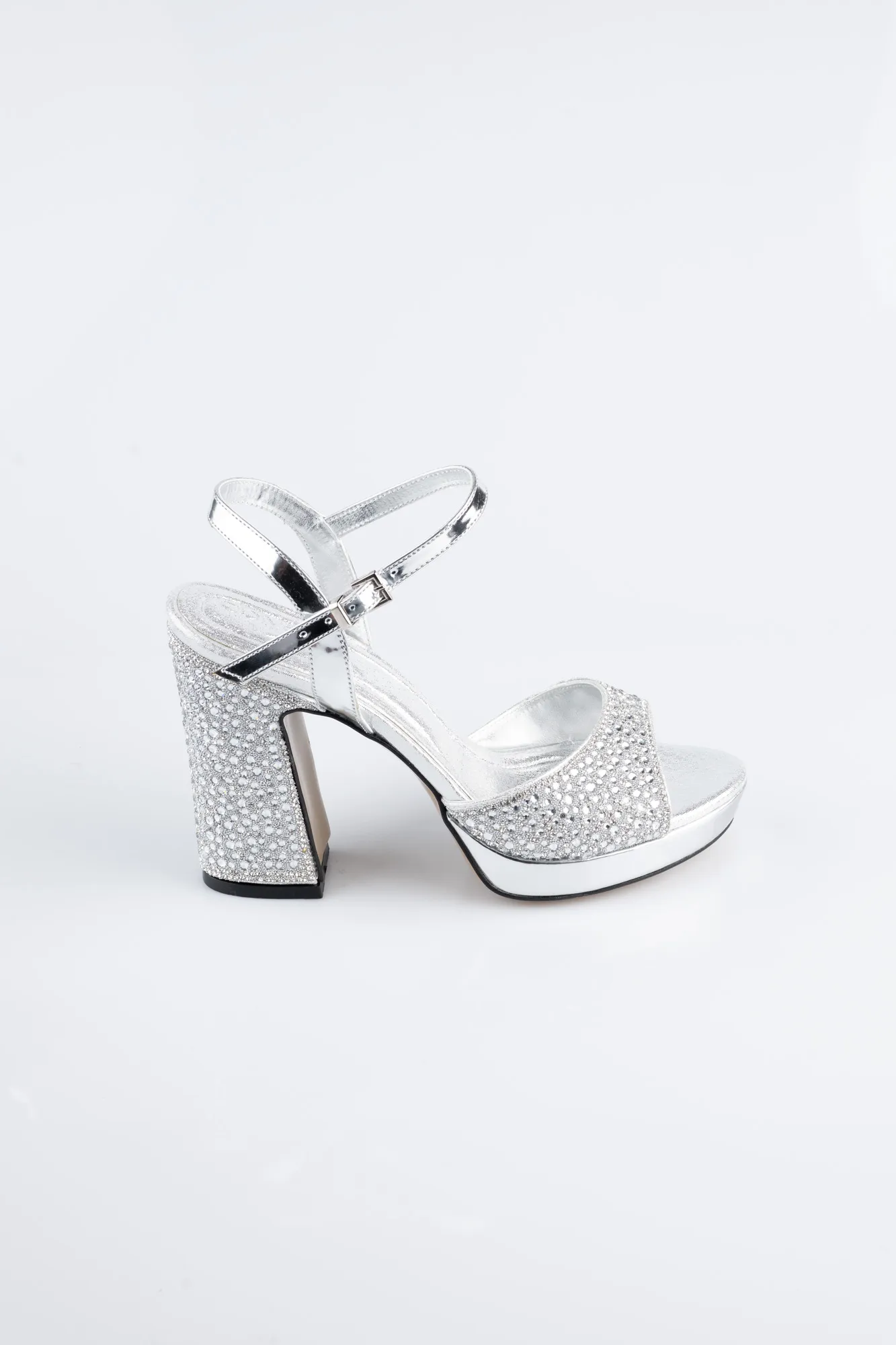 Silver-Beaded Evening Shoe AB1154