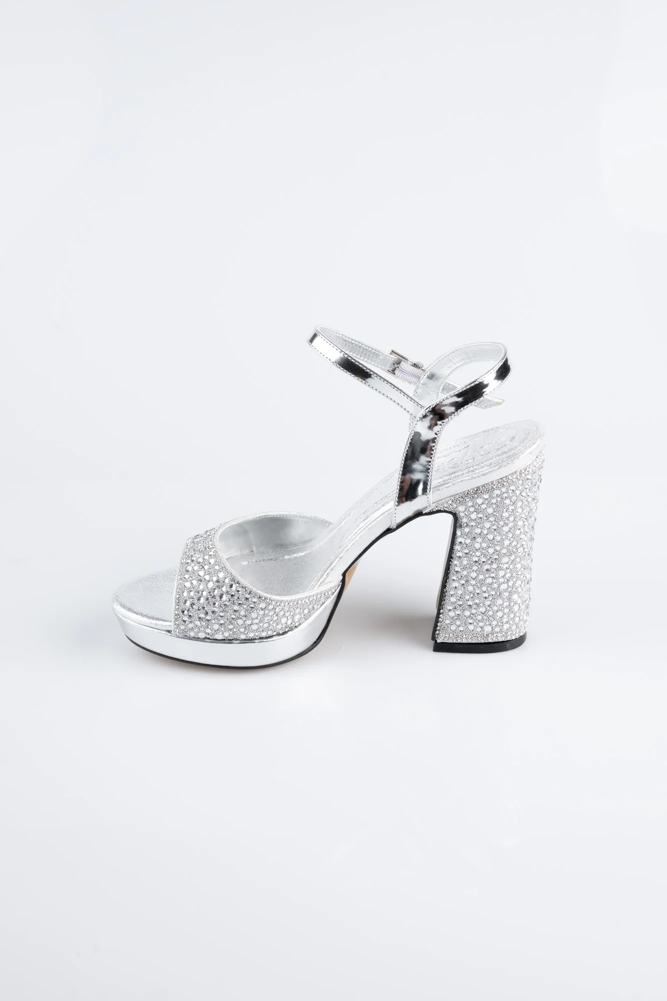 Silver-Beaded Evening Shoe AB1154