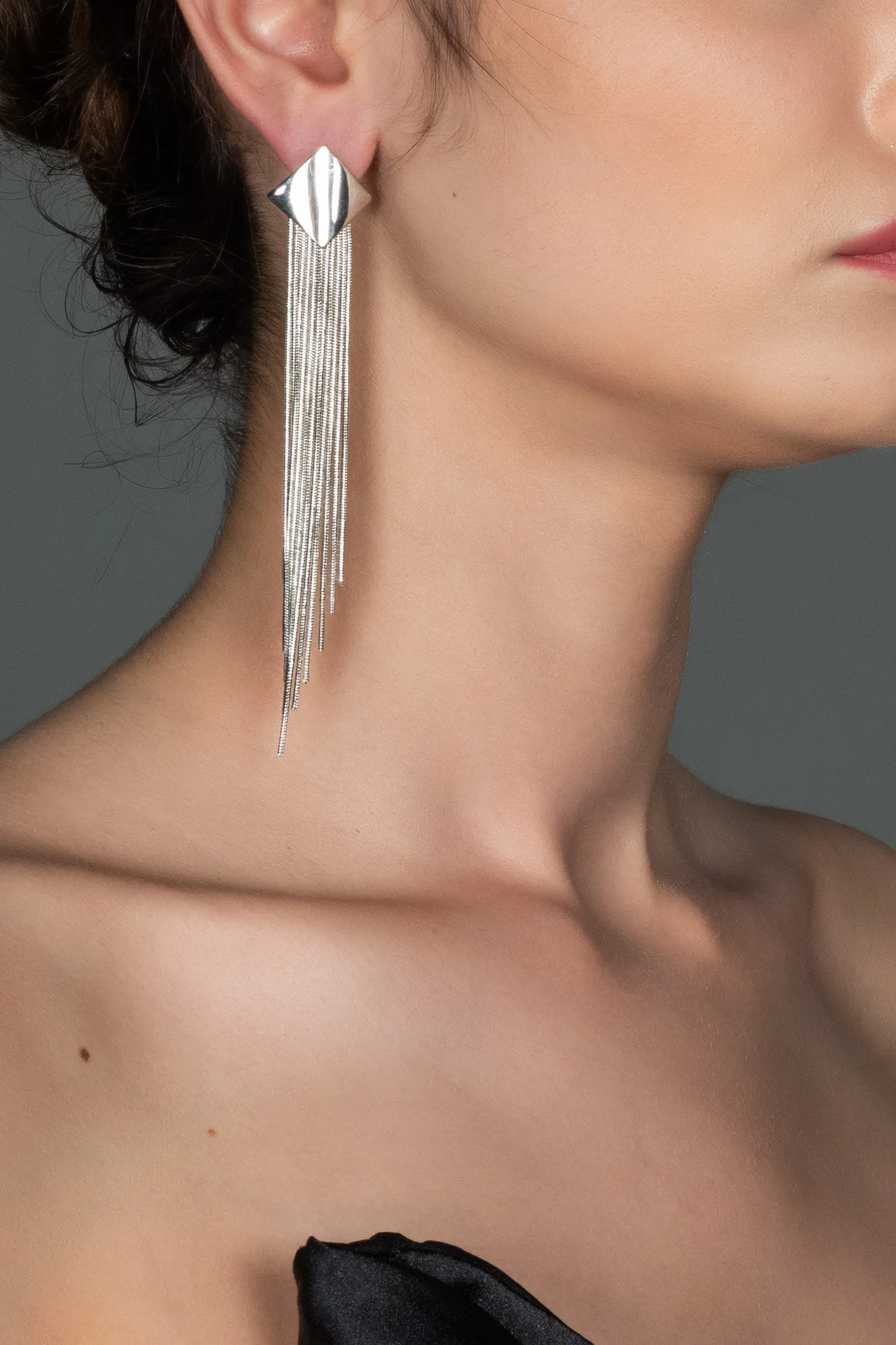 Silver-Earring UK454