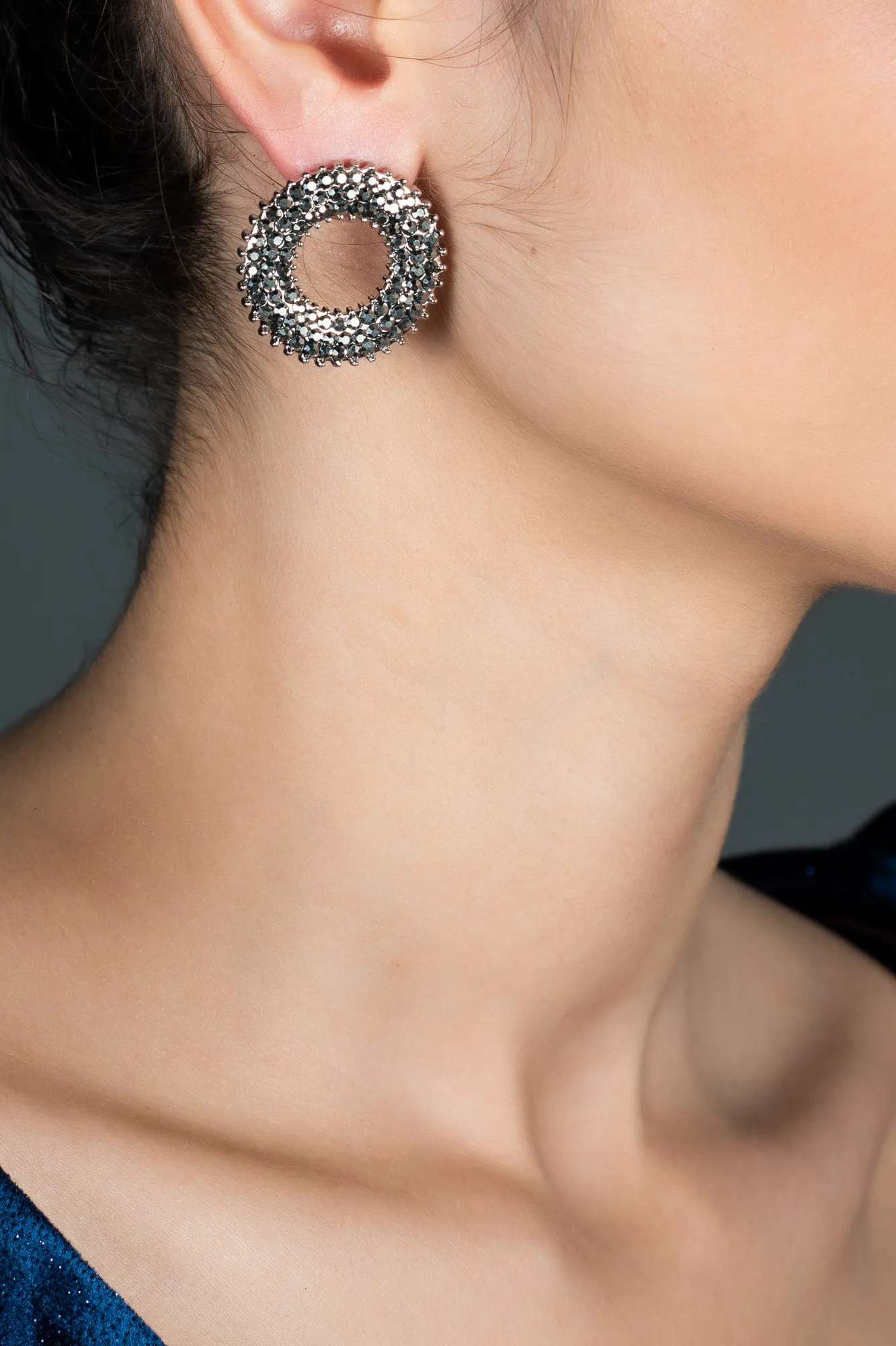 Silver-Earring UK466