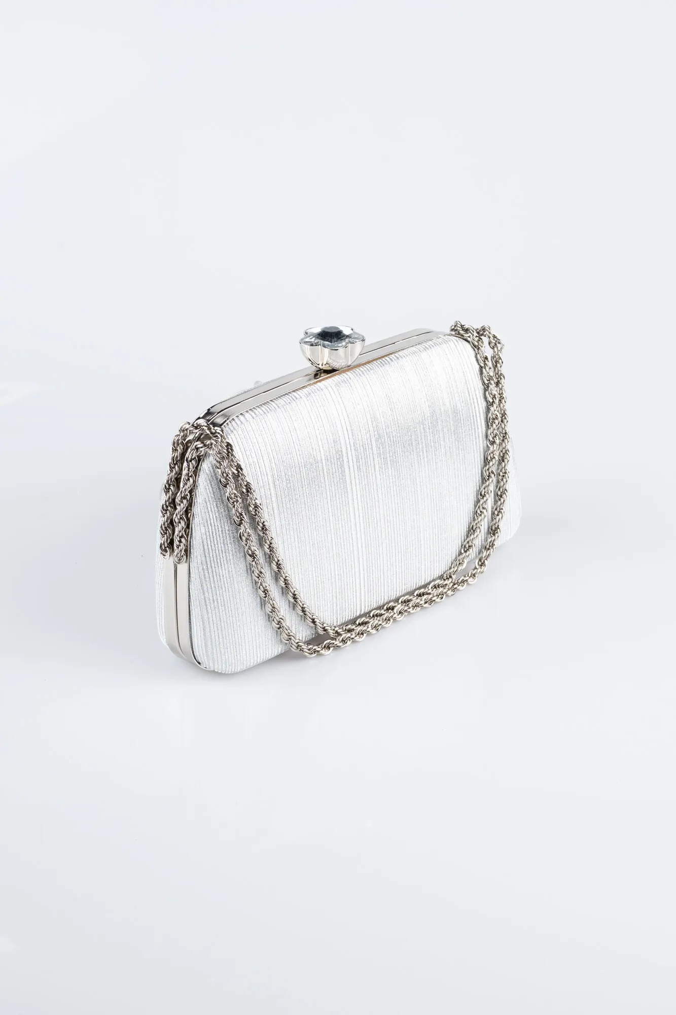 Silver-Laser Cut Night Bag SH860