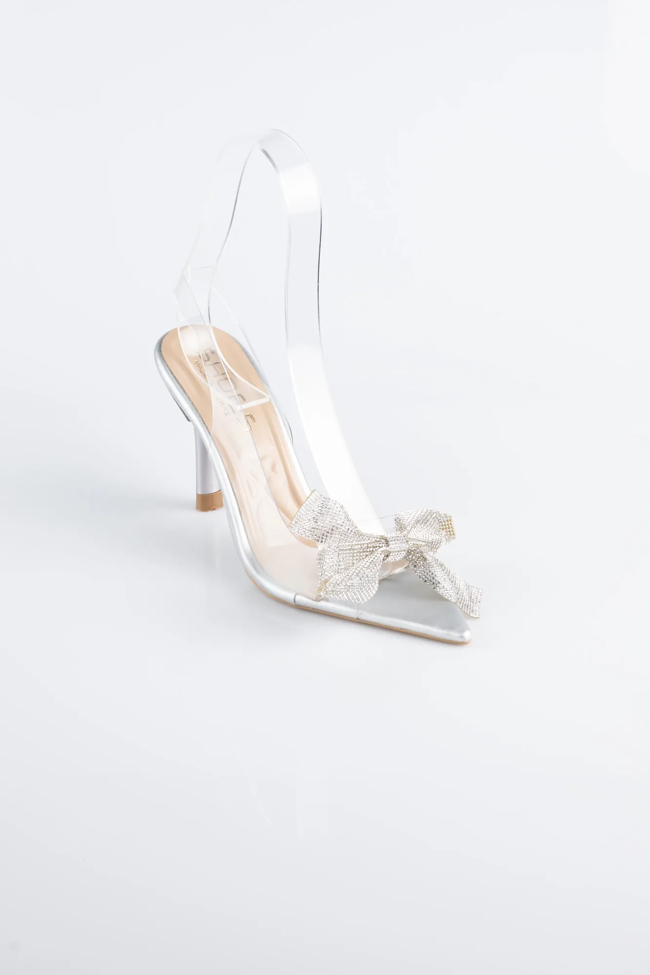 Silver-Leather Evening Shoe AB1145